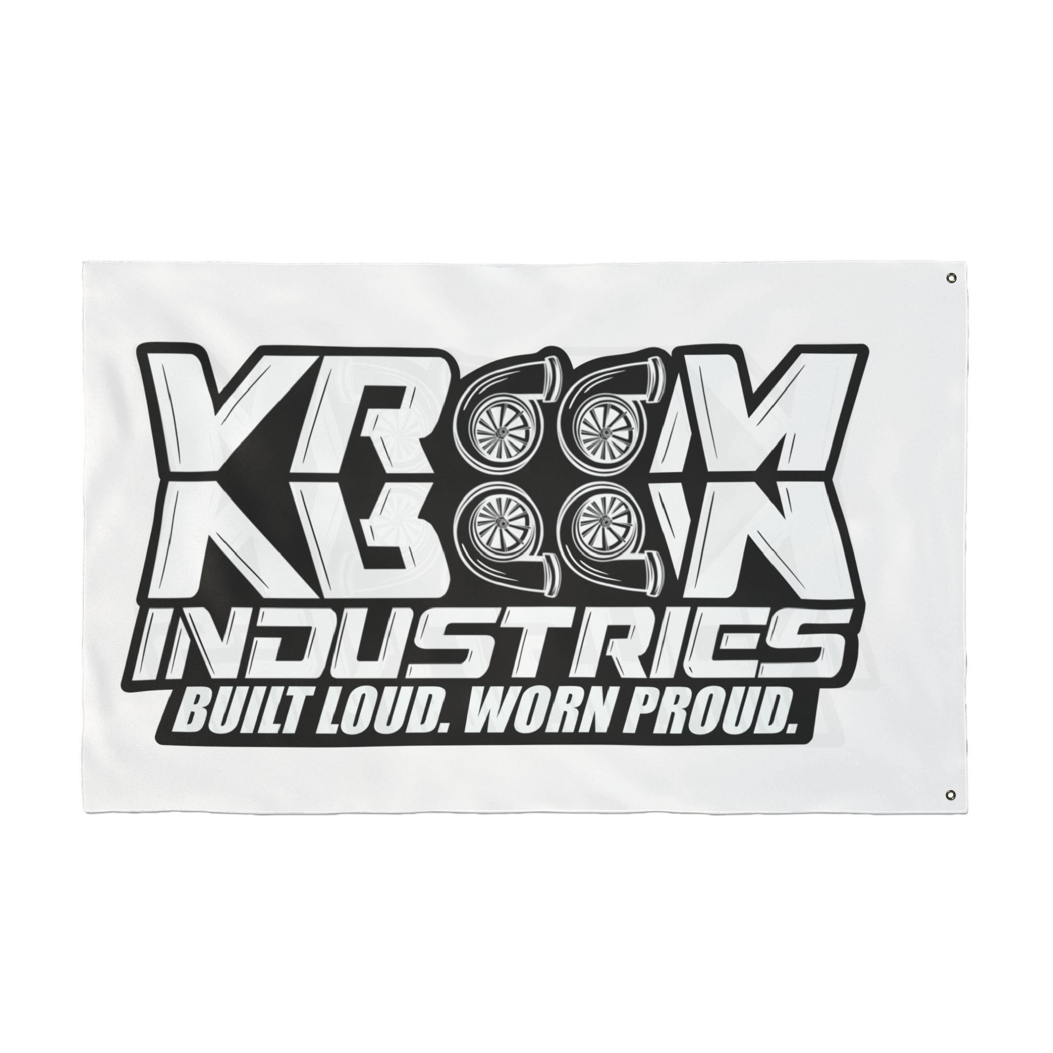 VroomVroom BLWP • Black + White (Same) Flag