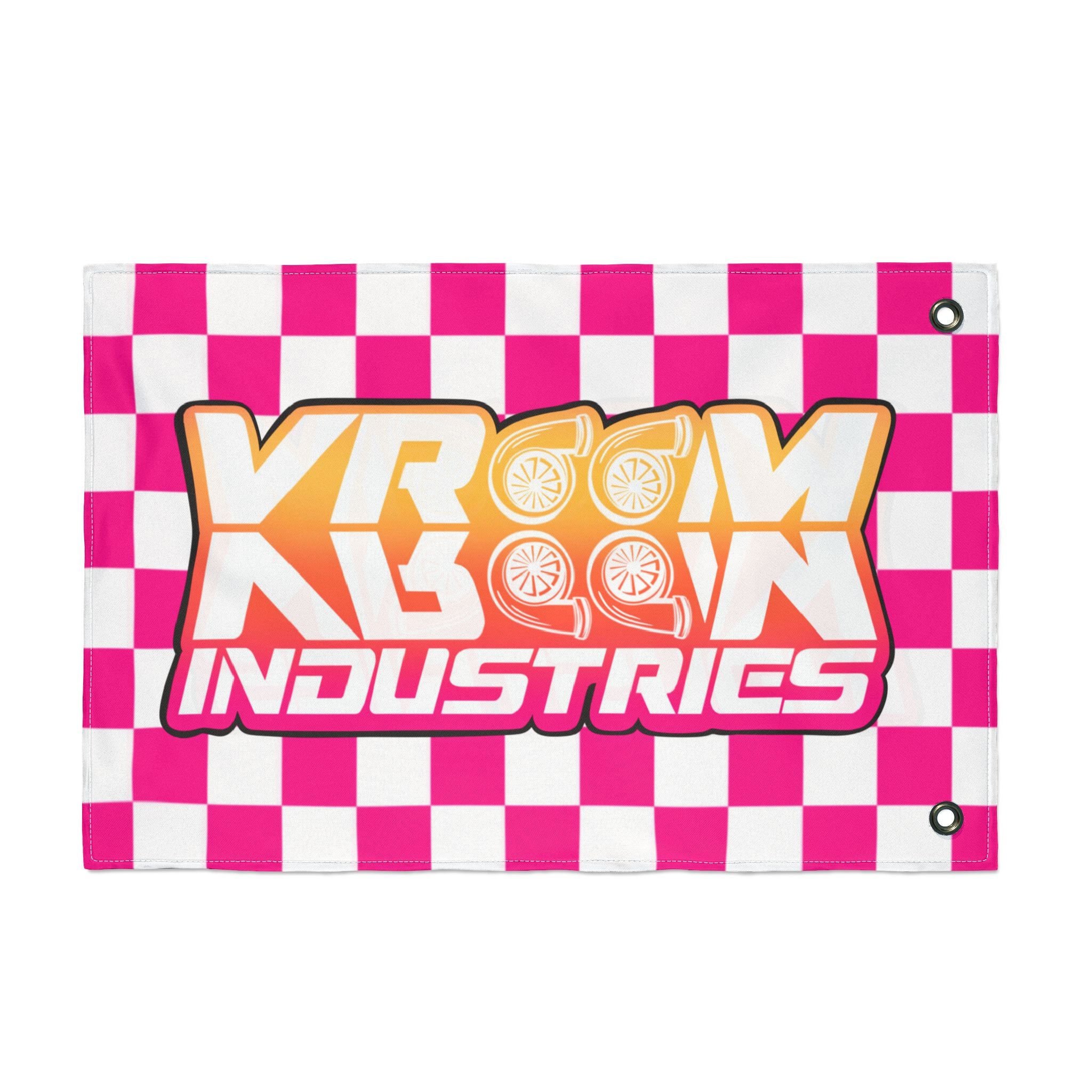 VroomVroom • Pink + White Sunset Checkered Flag