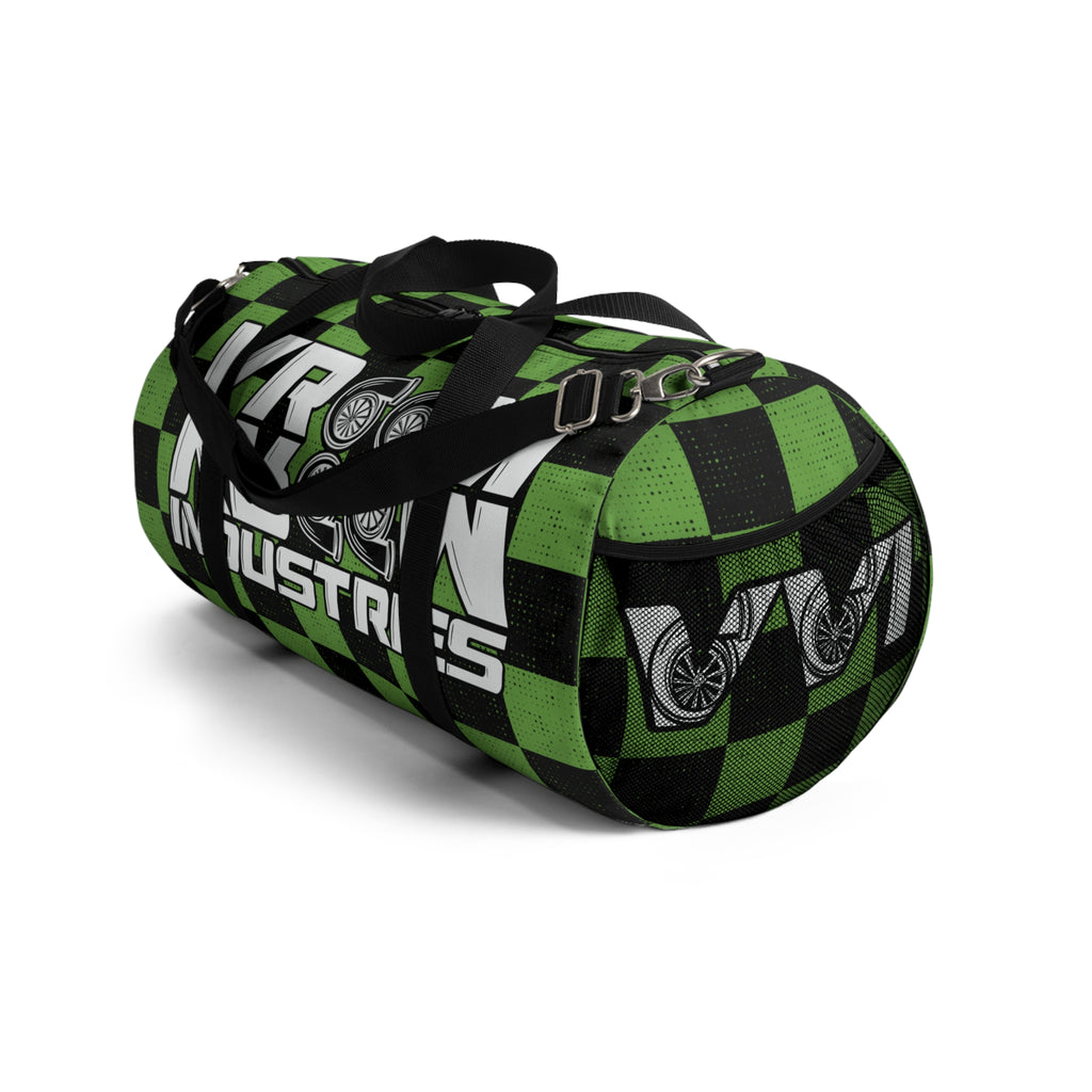 VroomVroom • Bright Green & Black Checkered • Duffle Bag
