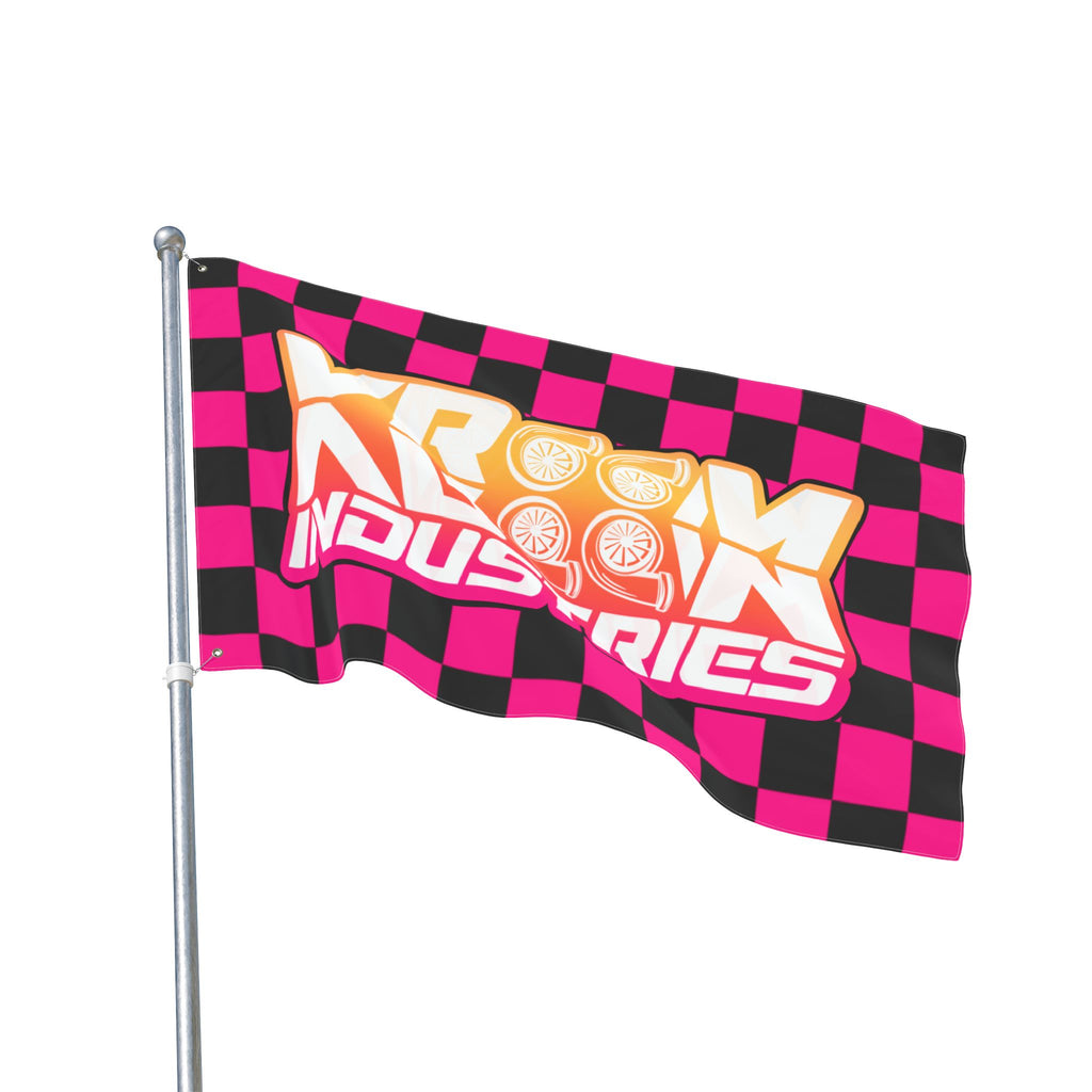VroomVroom • Pink + Black Sunset Checkered Flag