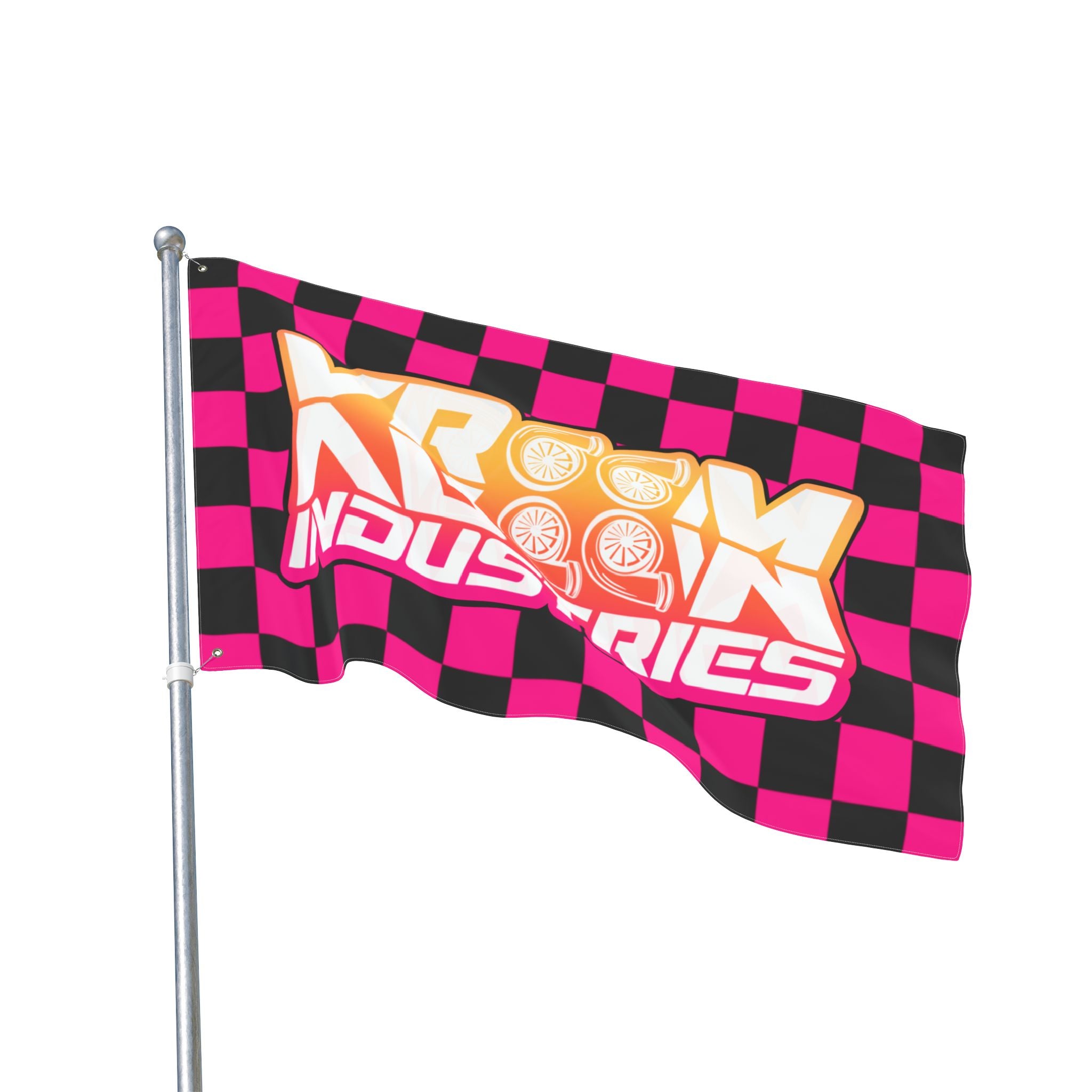 VroomVroom • Pink + Black Sunset Checkered Flag