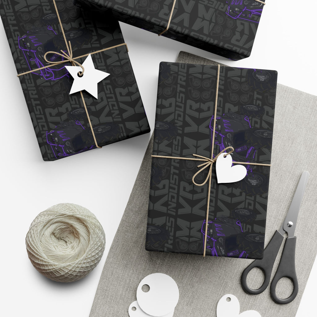 Purple SXS • Wrapping Paper - Black