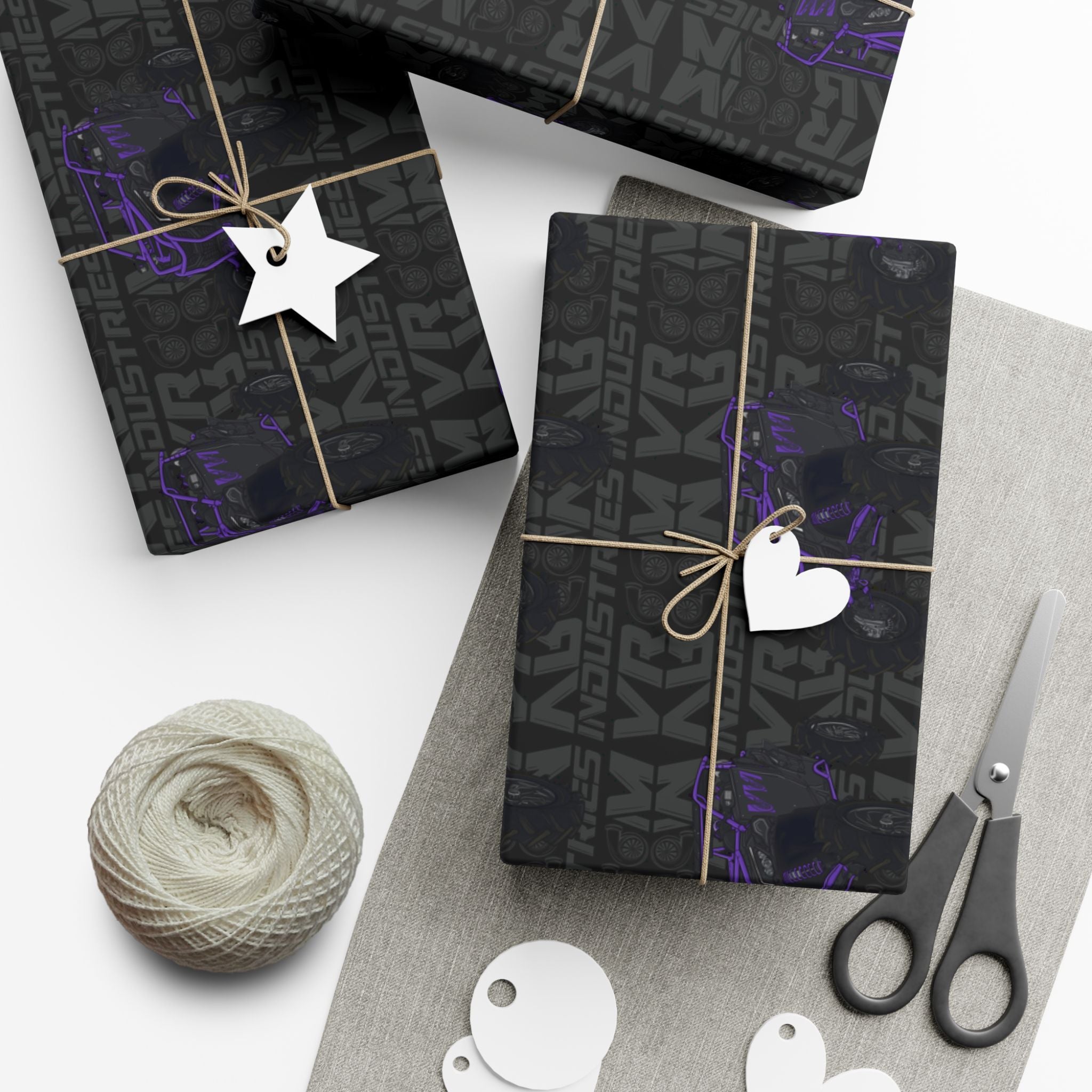 Purple SXS • Wrapping Paper - Black