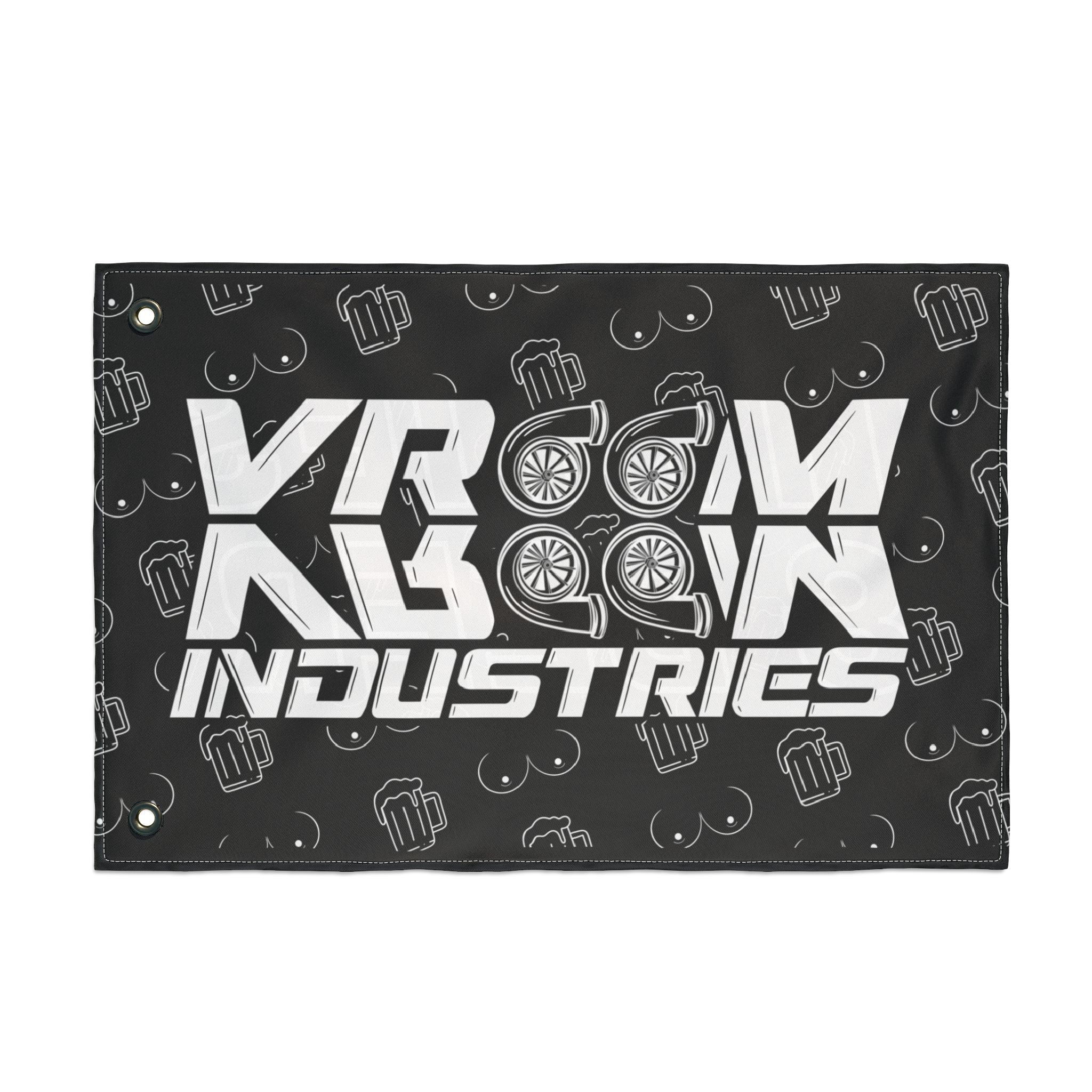 Titties & Beer That's Why I'm Here (Passenger Side) • White •  Flag