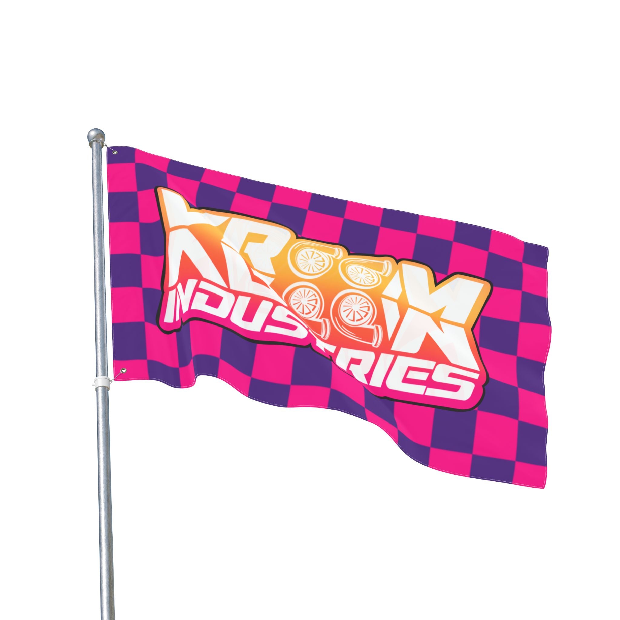 VroomVroom • Pink + Purple Sunset Checkered Flag