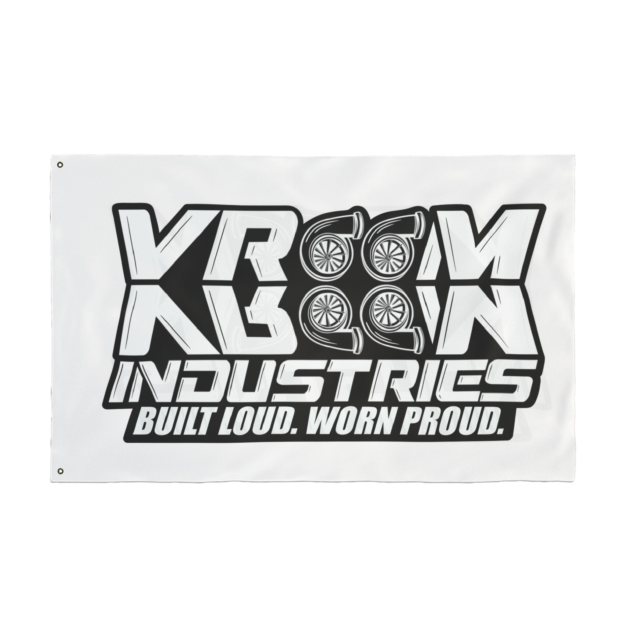 VroomVroom BLWP • Black + White (Same) Flag