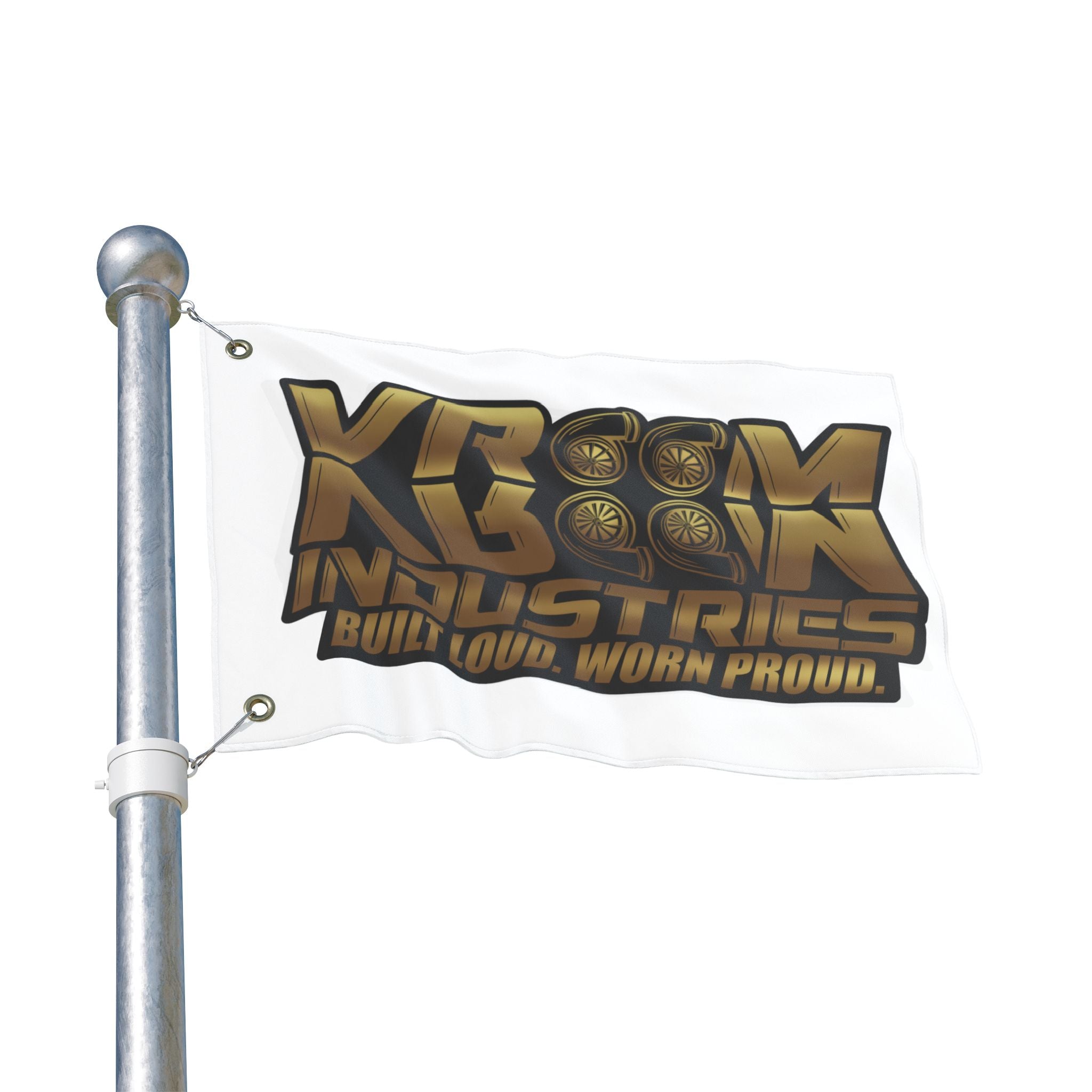 VroomVroom BLWP • White + Gold + Black (Same) Flag