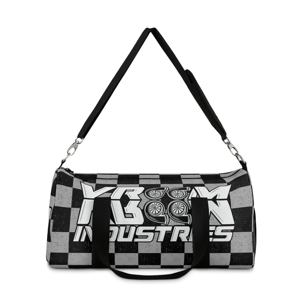 VroomVroom • Grey & Black Checkered • Duffle Bag