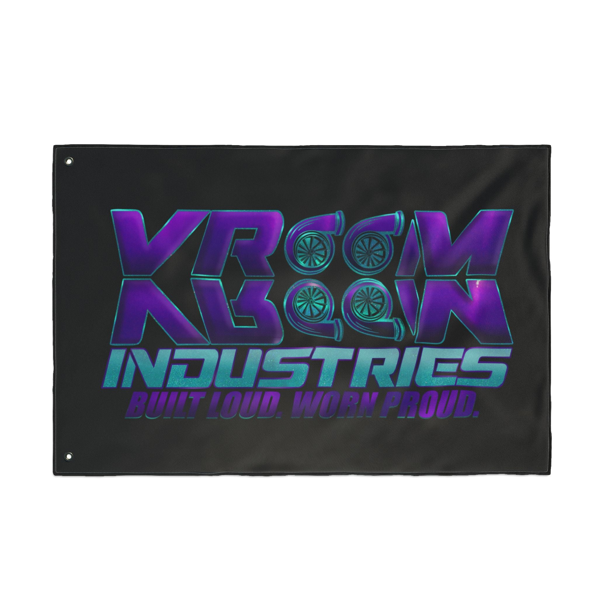 VroomVroom BLWP • Purple + Teal + Black (Same) Flag