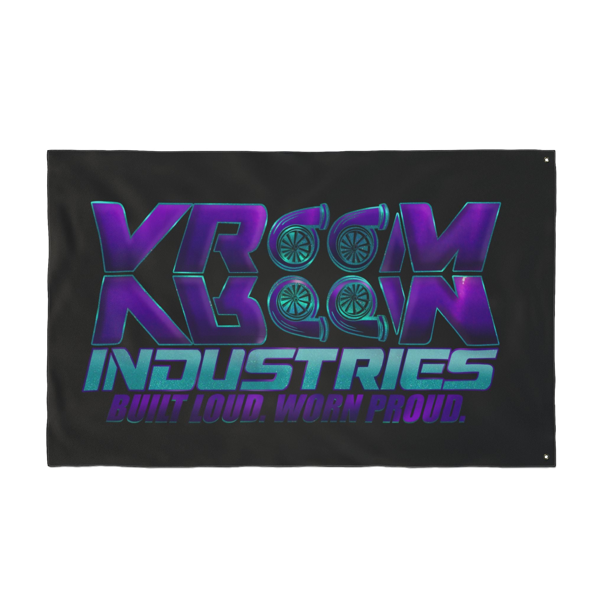 VroomVroom BLWP • Purple + Teal + Black (Same) Flag