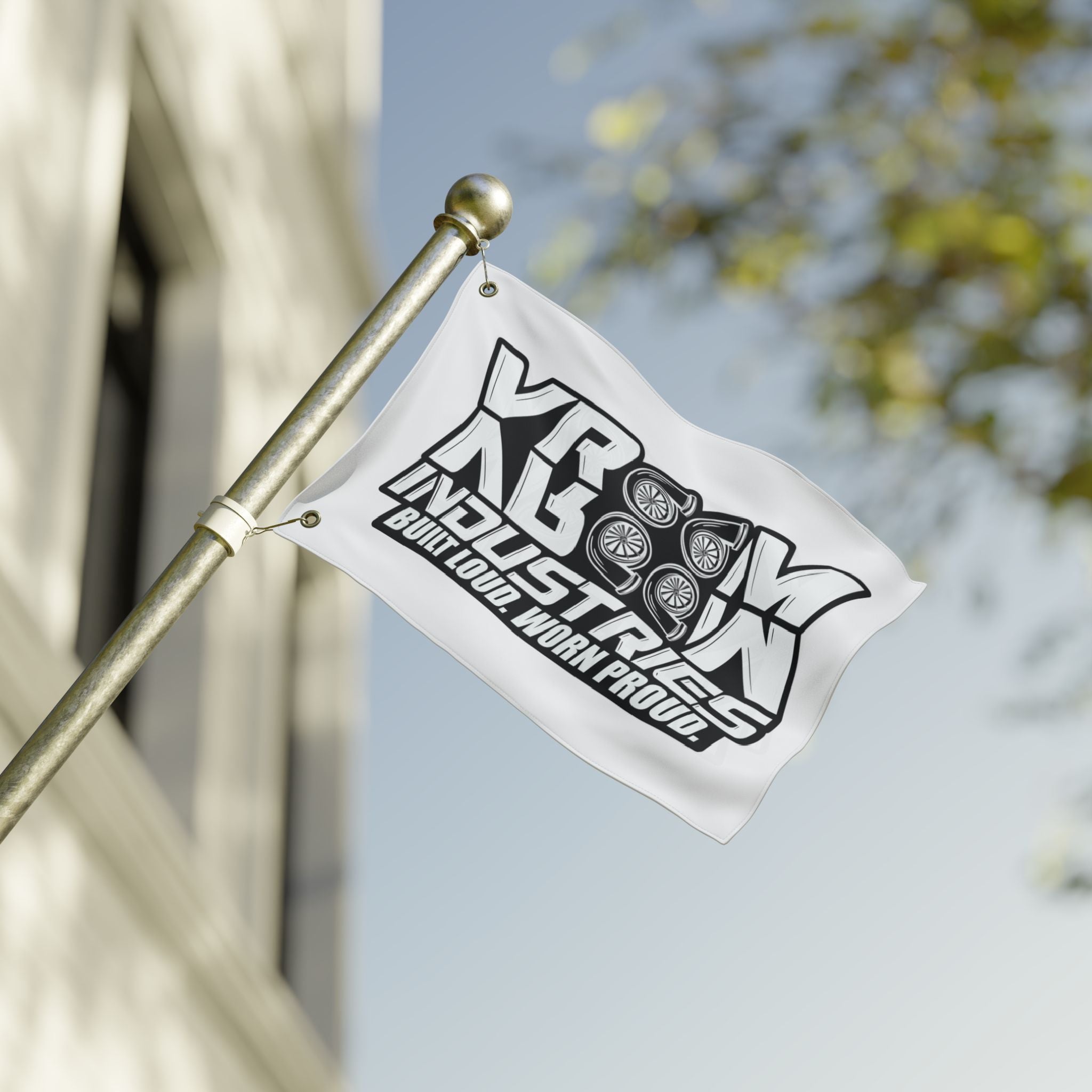 VroomVroom BLWP • Black + White (Same) Flag