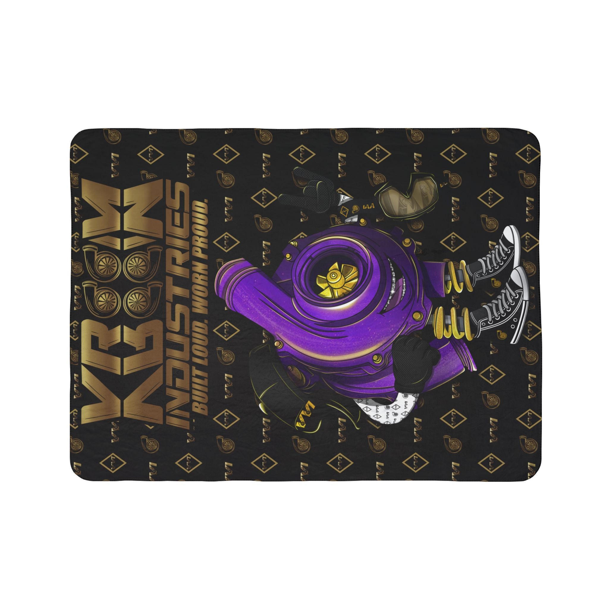 Vroomie Purple + Gold VroomVroom BLWP • Sherpa Blanket