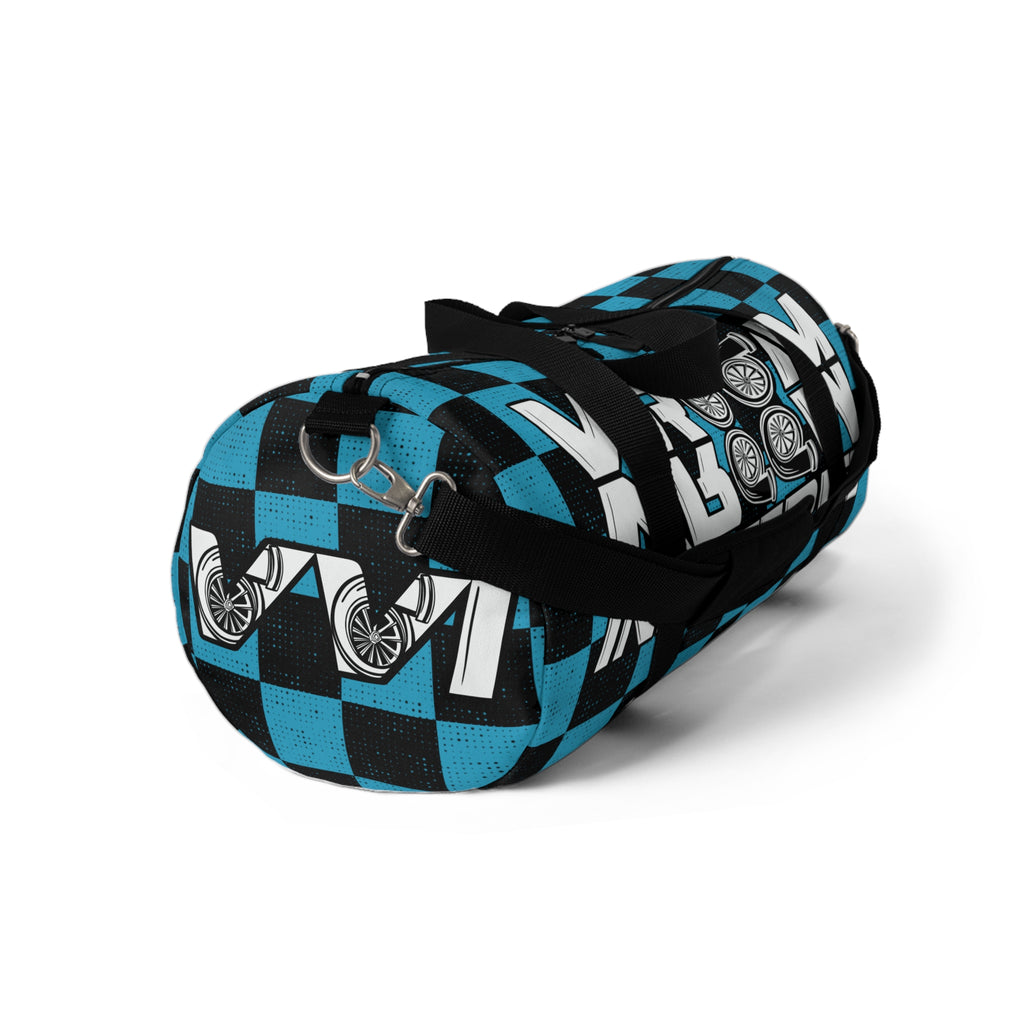 VroomVroom • Turquoise & Black Checkered •  Duffle Bag
