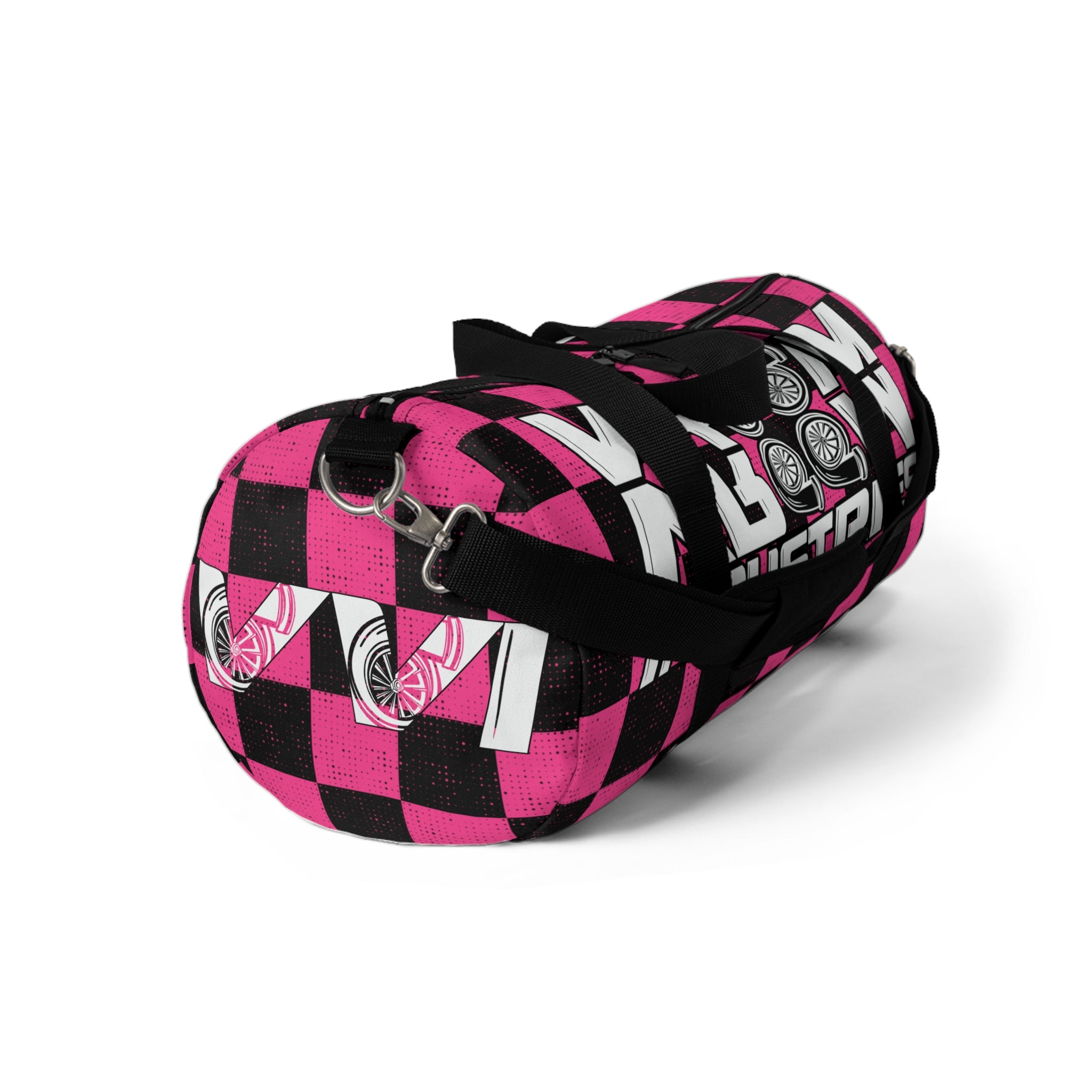 VroomVroom • Hot Pink & Black Checkered • Duffle Bag
