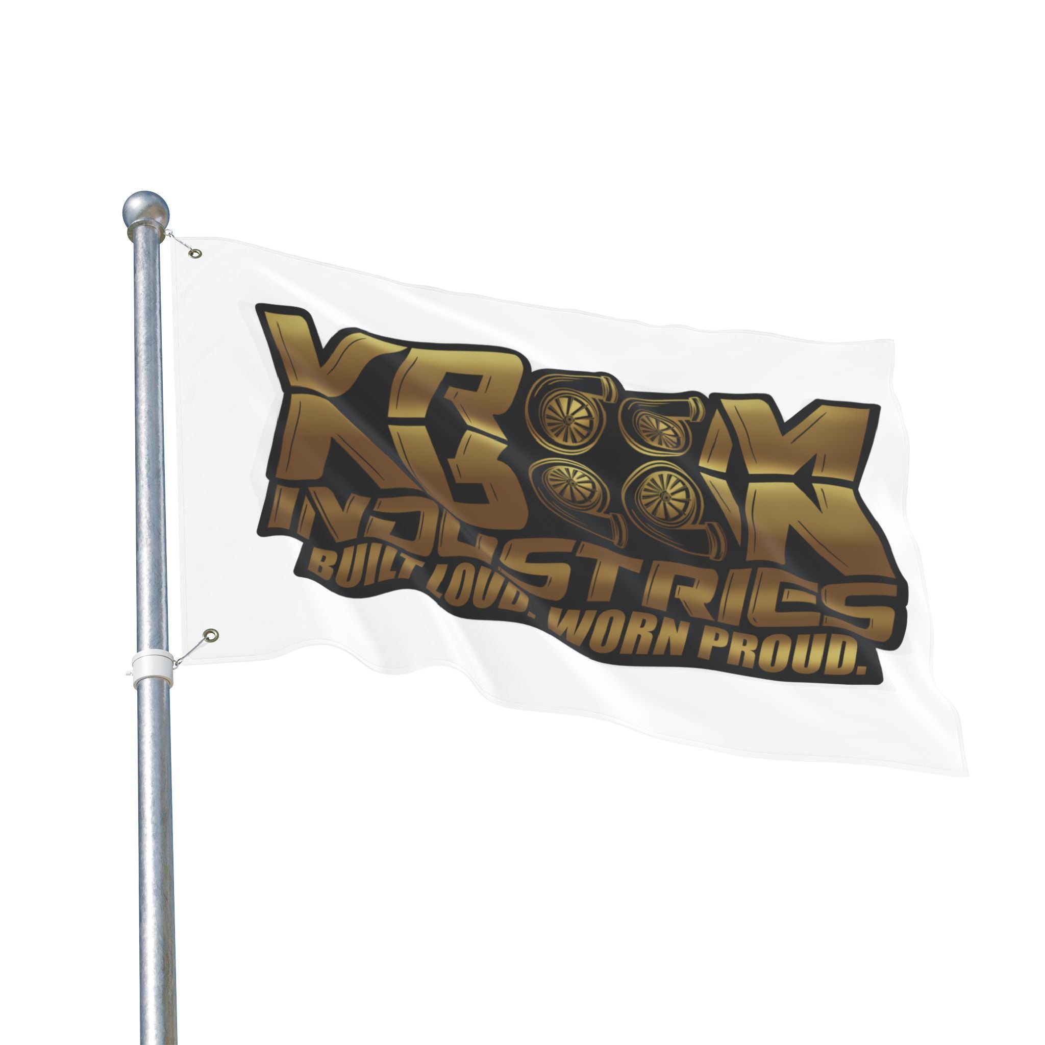 VroomVroom BLWP • White + Gold + Black (Same) Flag