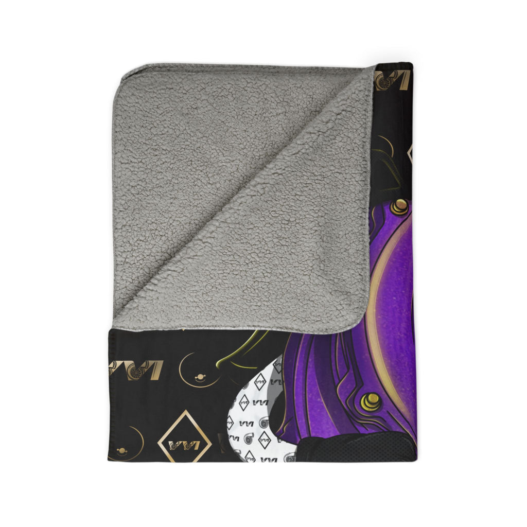 Vroomie Purple + Gold + Boobies • Sherpa Blanket