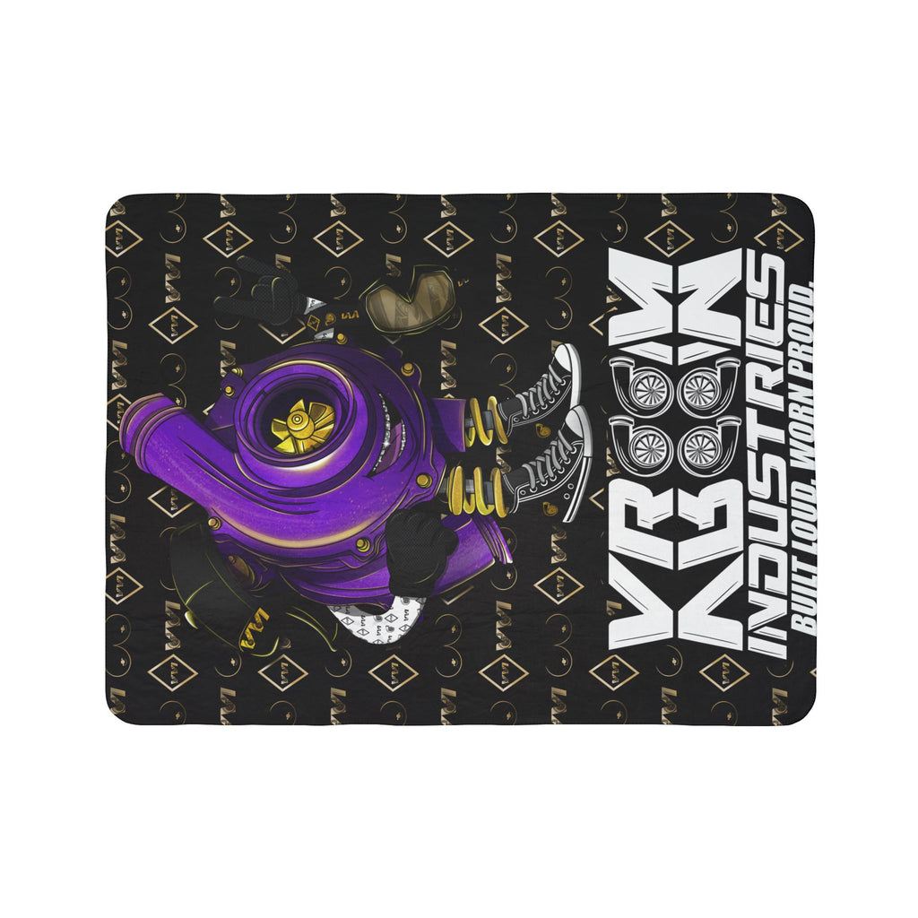 Vroomie Purple + Gold + Boobies • Sherpa Blanket