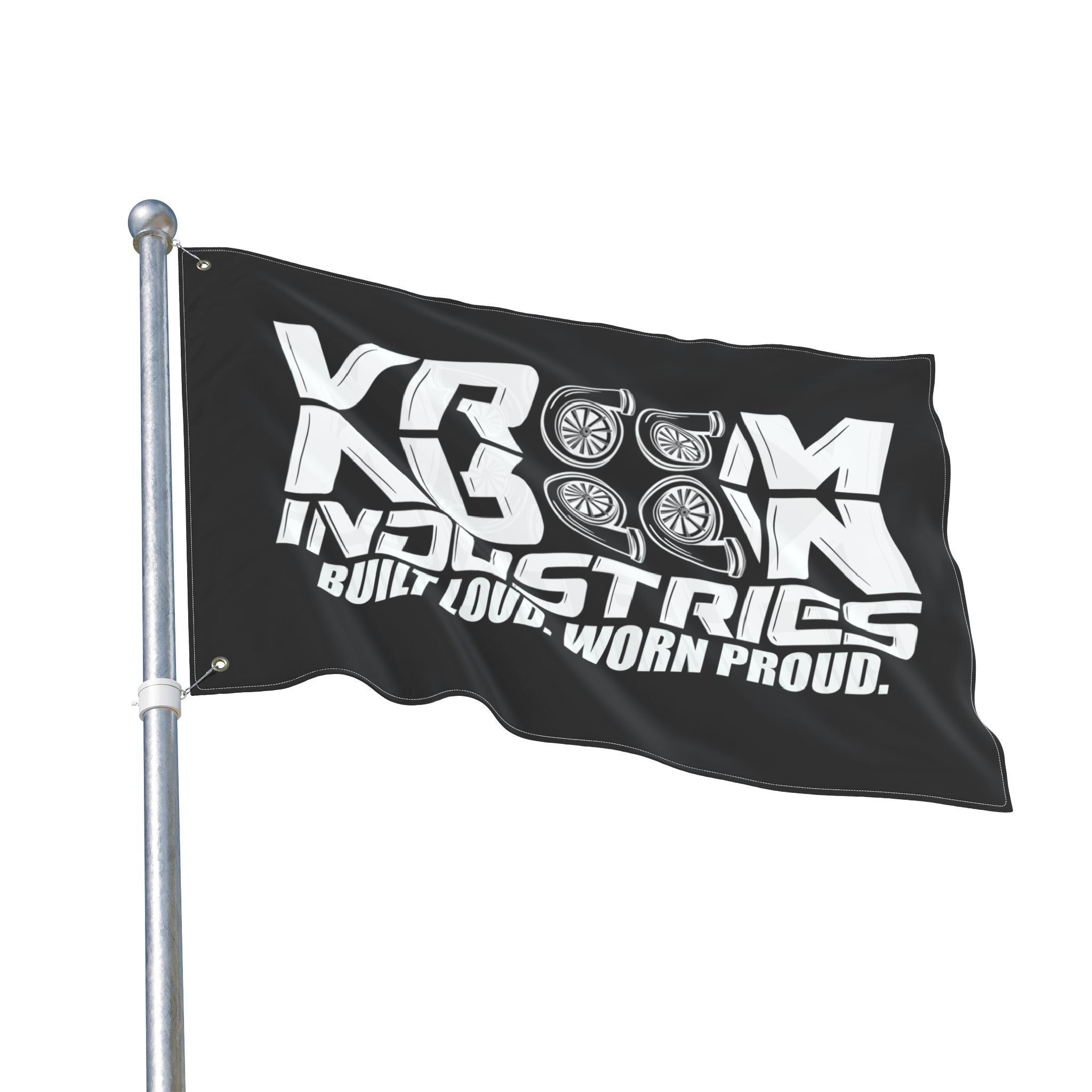 VroomVroom BLWP • White + Black (Same) Flag
