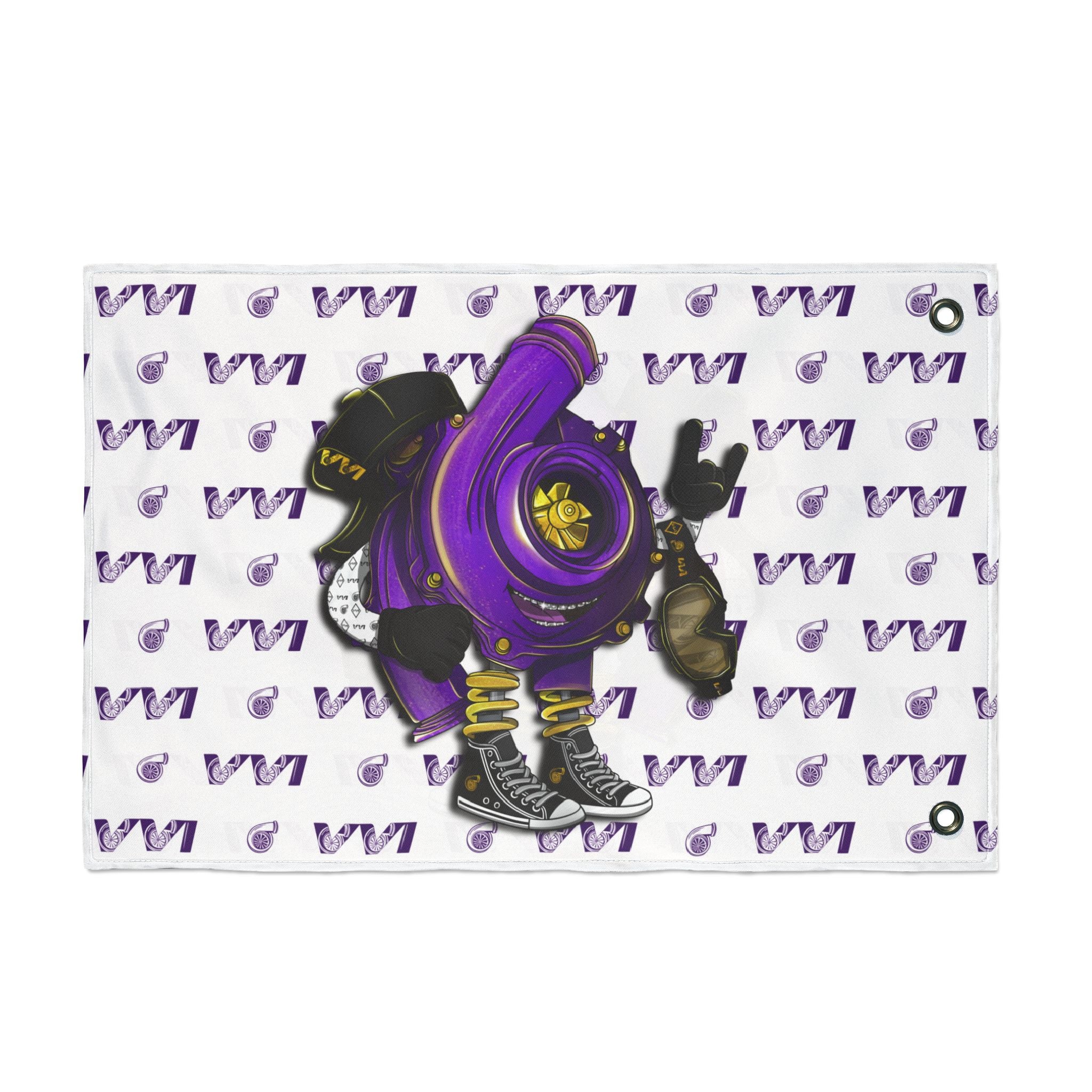 Vroomie Purple + VVI • White (Same) Flag