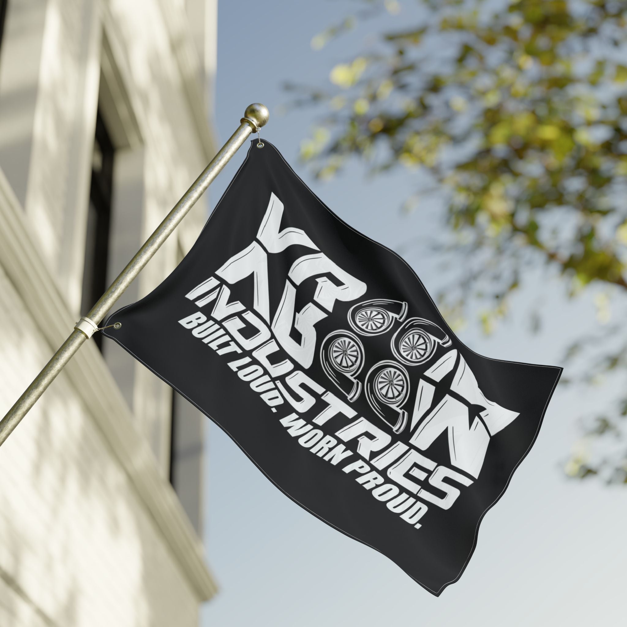 VroomVroom BLWP • White + Black (Same) Flag