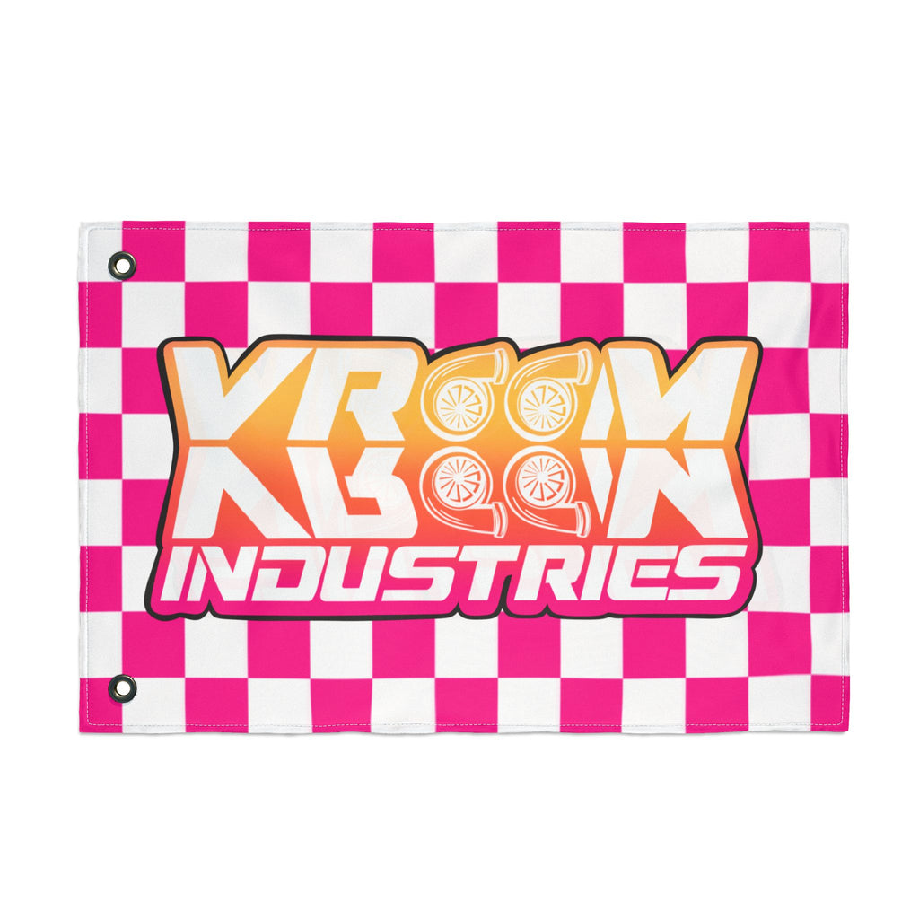 VroomVroom • Pink + White Sunset Checkered Flag