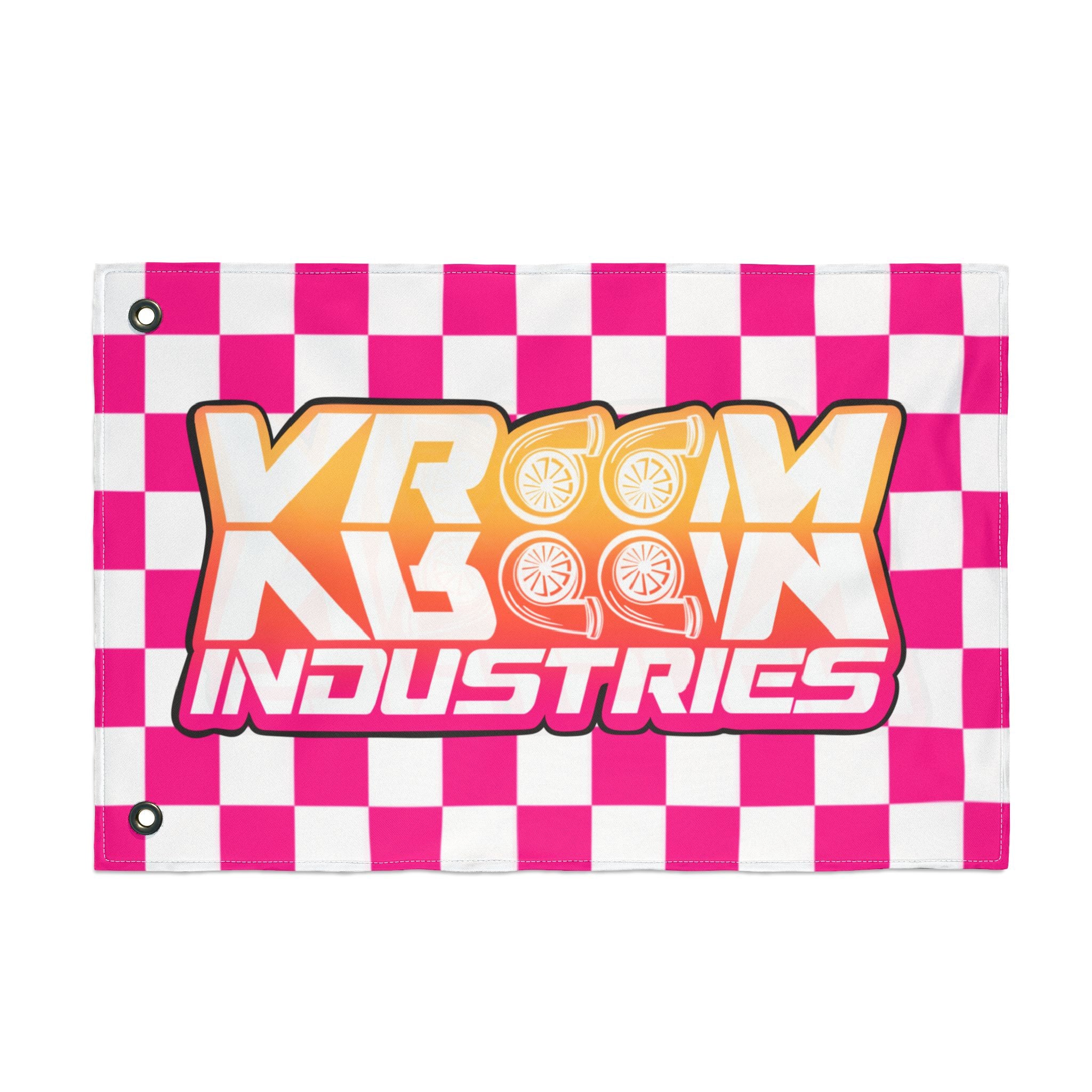 VroomVroom • Pink + White Sunset Checkered Flag
