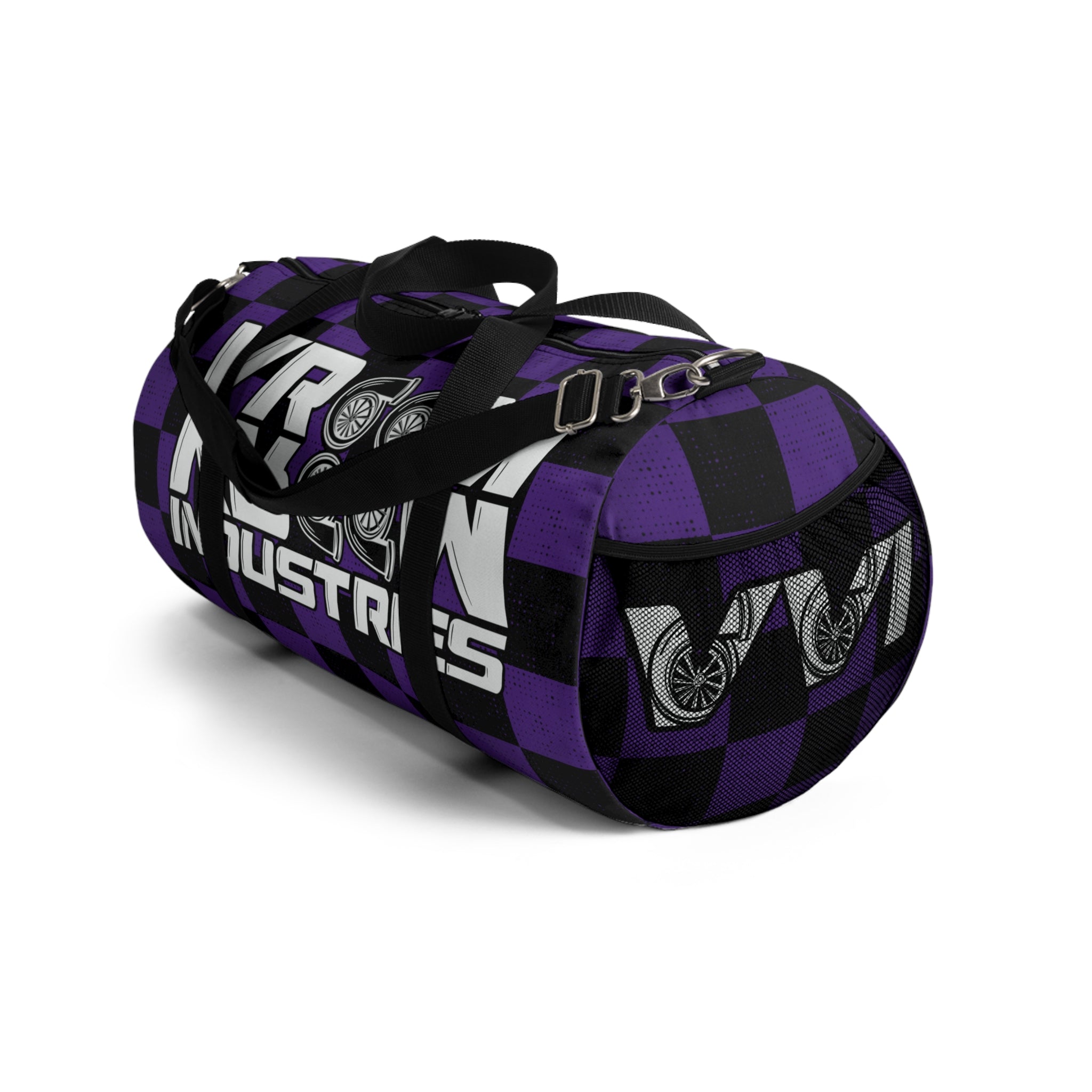 VroomVroom • Purple & Black Checkered • Duffle Bag