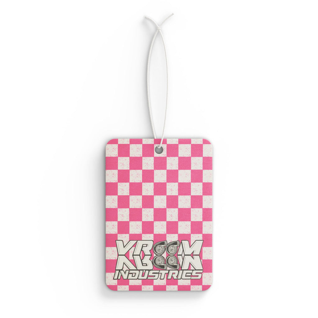 VroomVroom • Pink & White Checkered • Air Freshener
