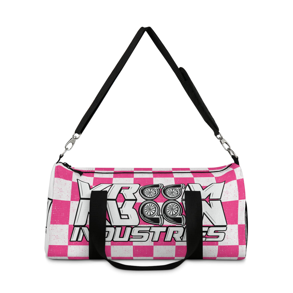 VroomVroom • Pink & White Checkered • Duffle Bag