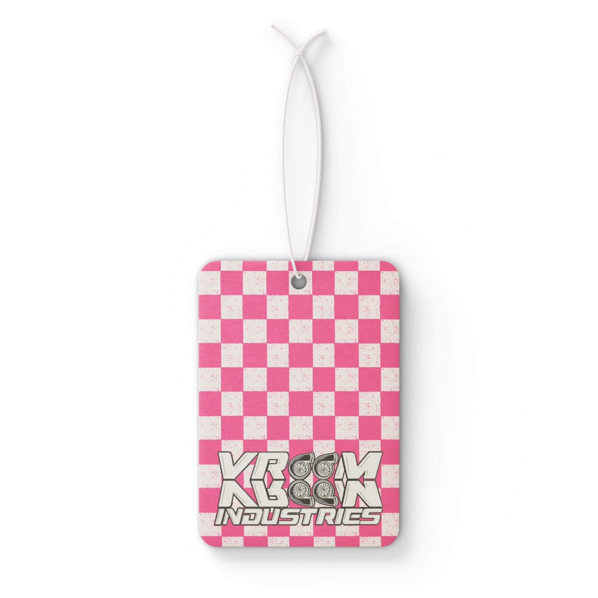 VroomVroom • Pink & White Checkered • Air Freshener