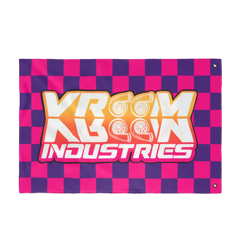 VroomVroom • Pink + Purple Sunset Checkered Flag