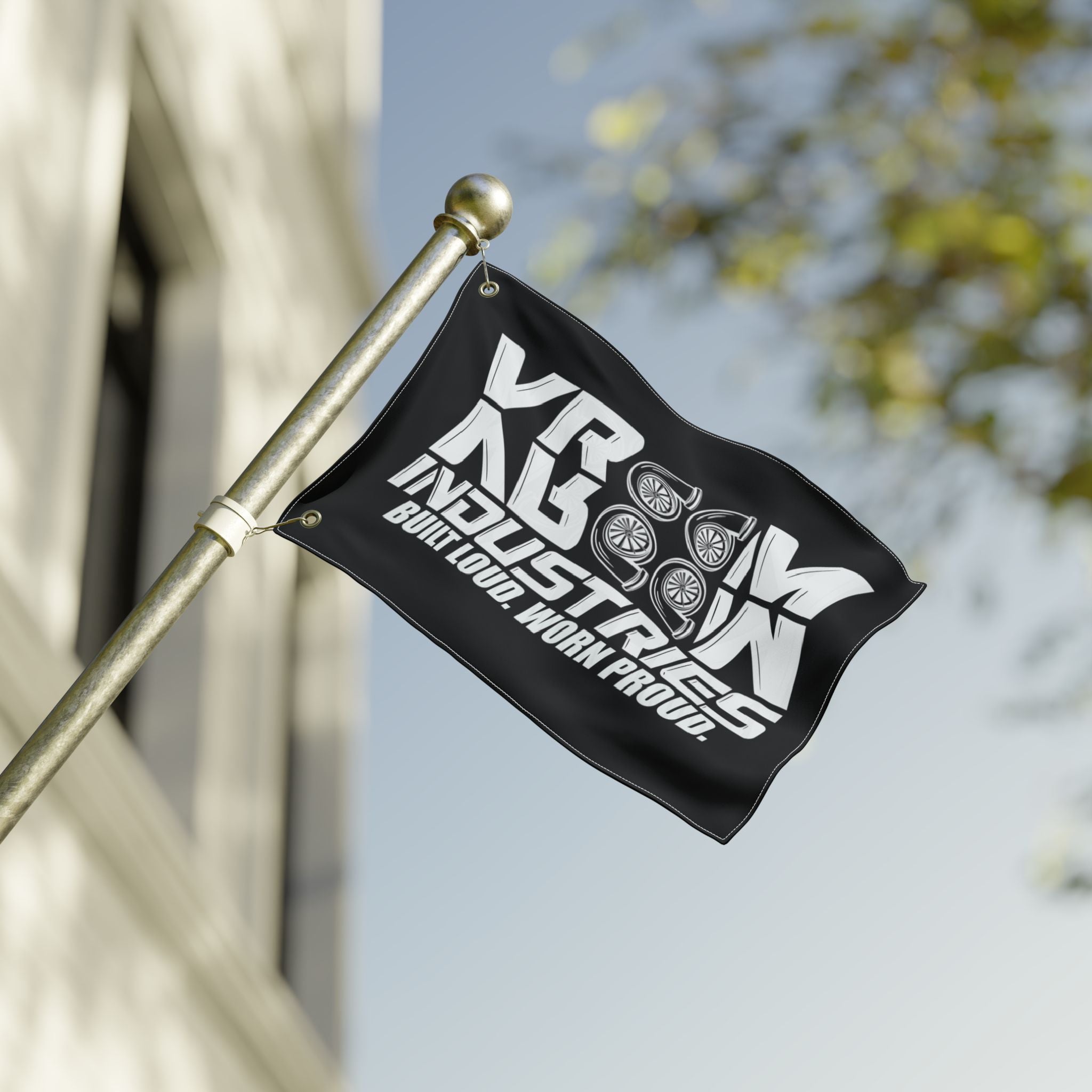 VroomVroom BLWP • White + Black (Same) Flag