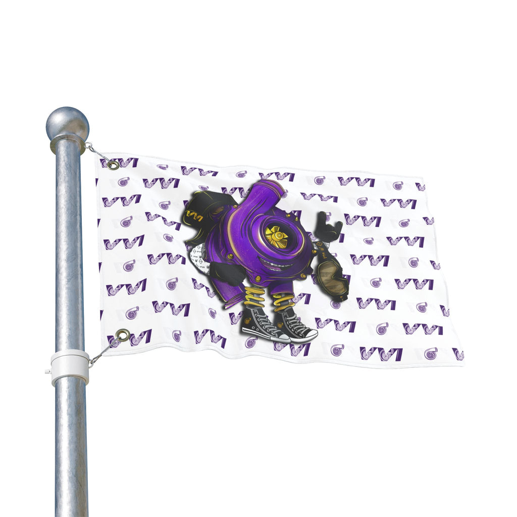 Vroomie Purple + VVI • White (Same) Flag