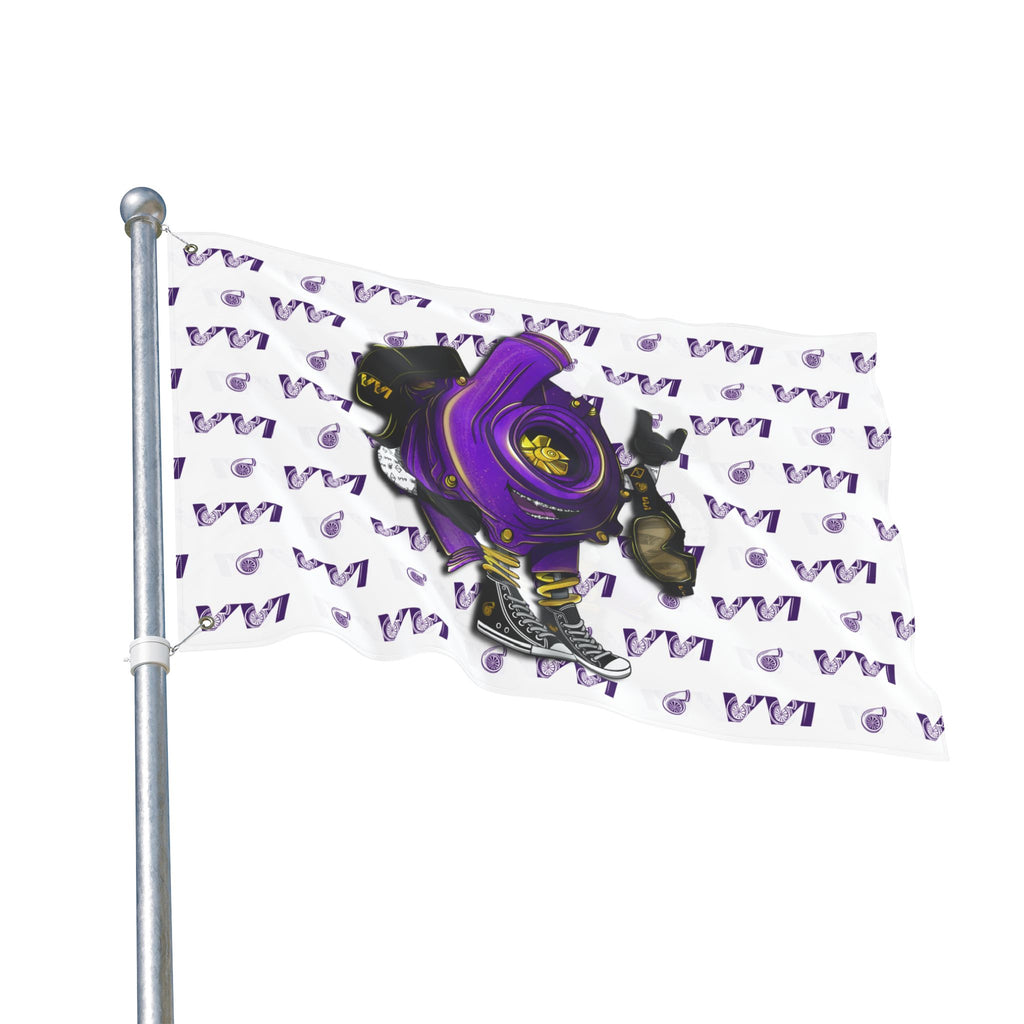 Vroomie Purple + VVI • White (Same) Flag