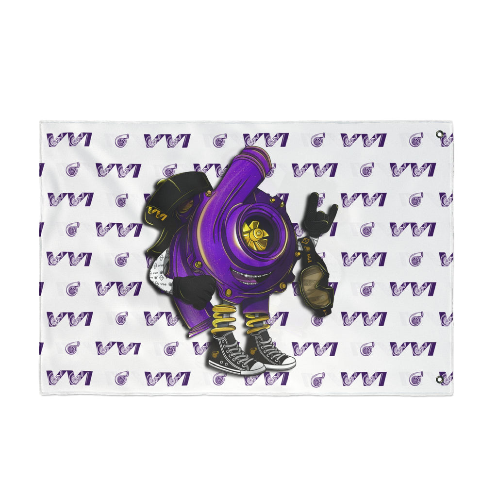 Vroomie Purple + VVI • White (Same) Flag