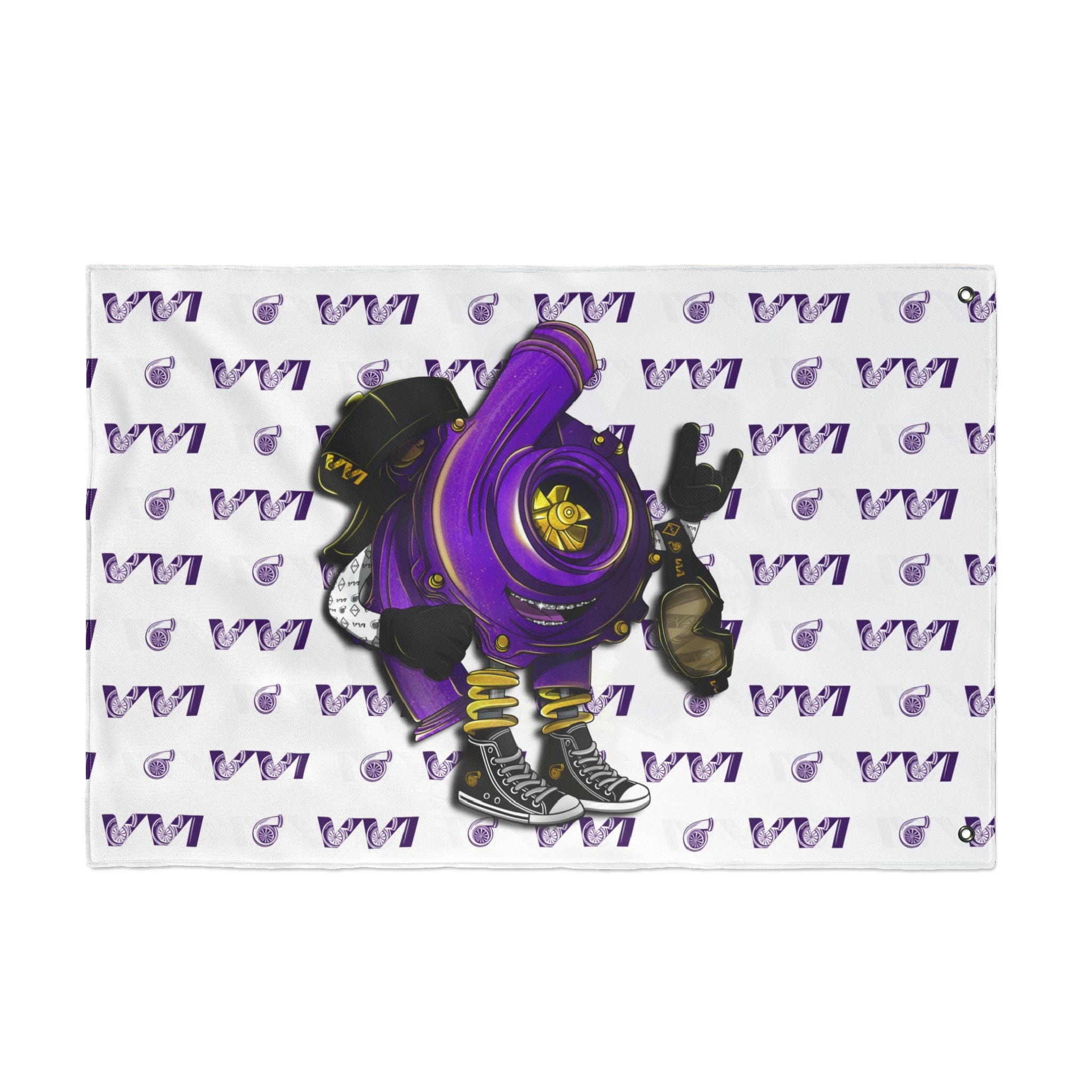 Vroomie Purple + VVI • White (Same) Flag