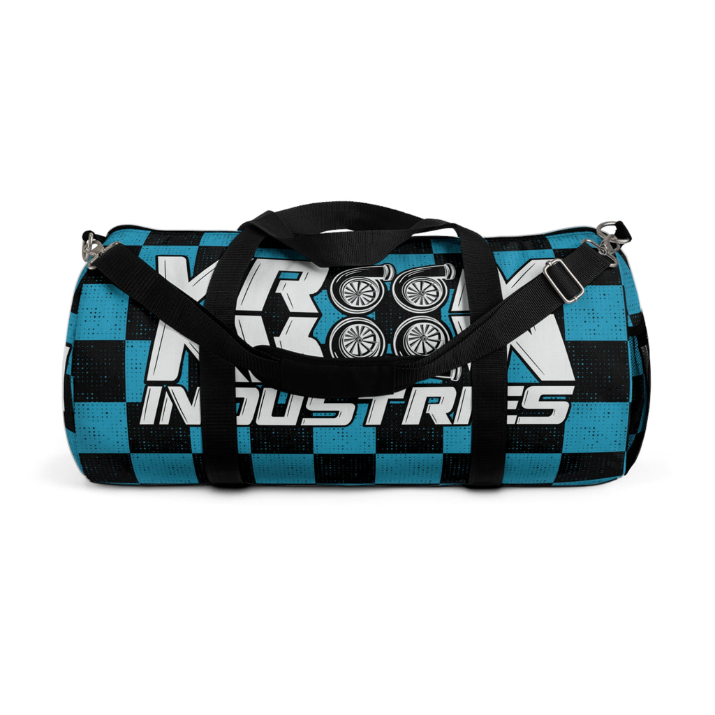 VroomVroom • Turquoise & Black Checkered •  Duffle Bag