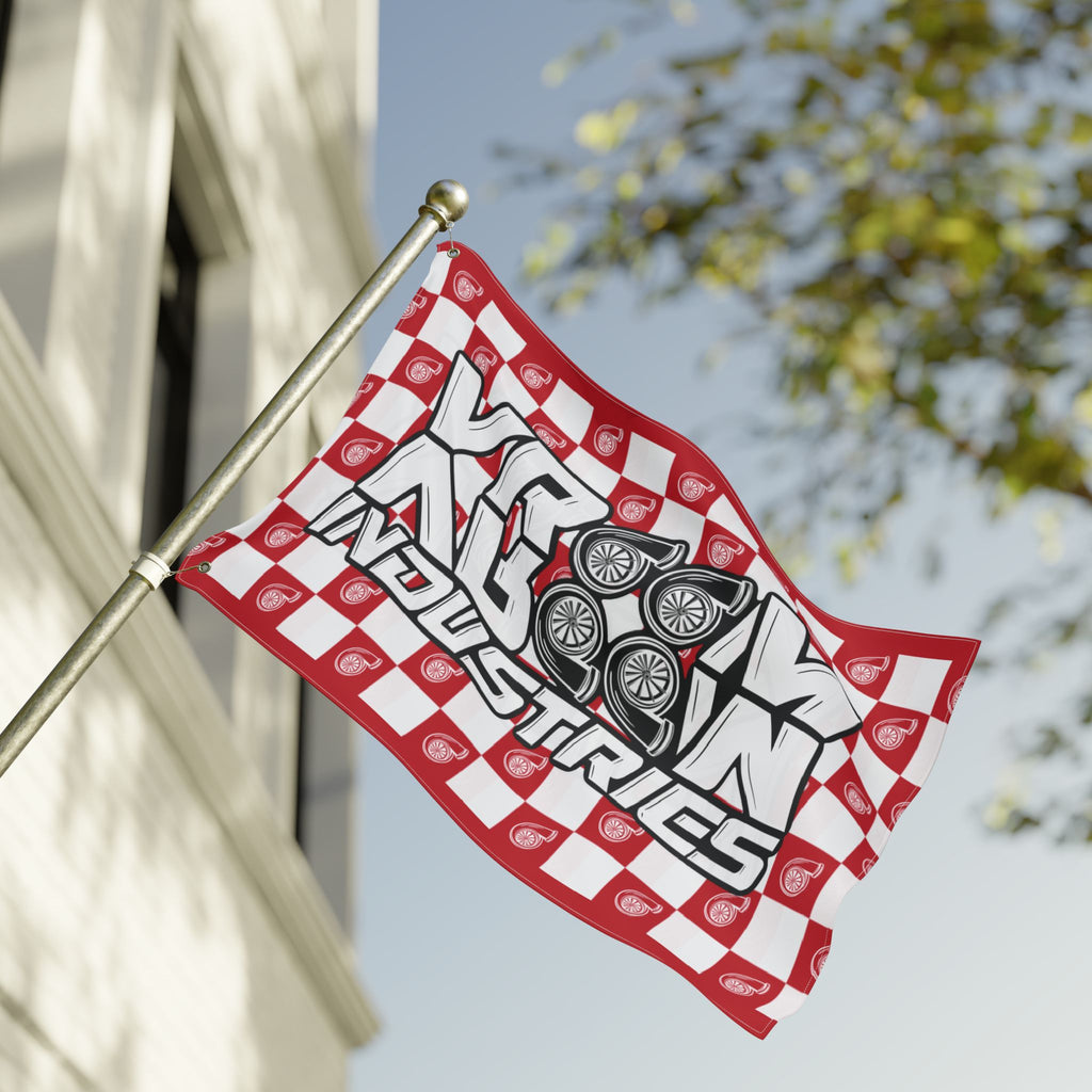 VroomVroom • Red & White • Turbo Checkered Flag
