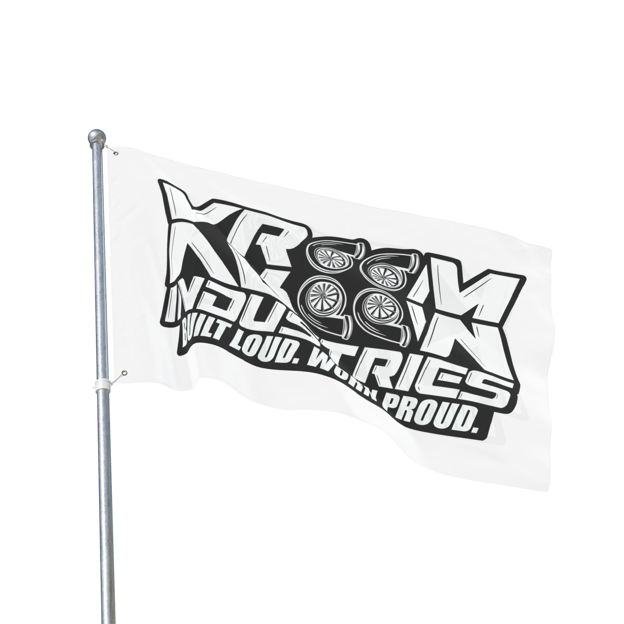 VroomVroom BLWP • Black + White (Same) Flag