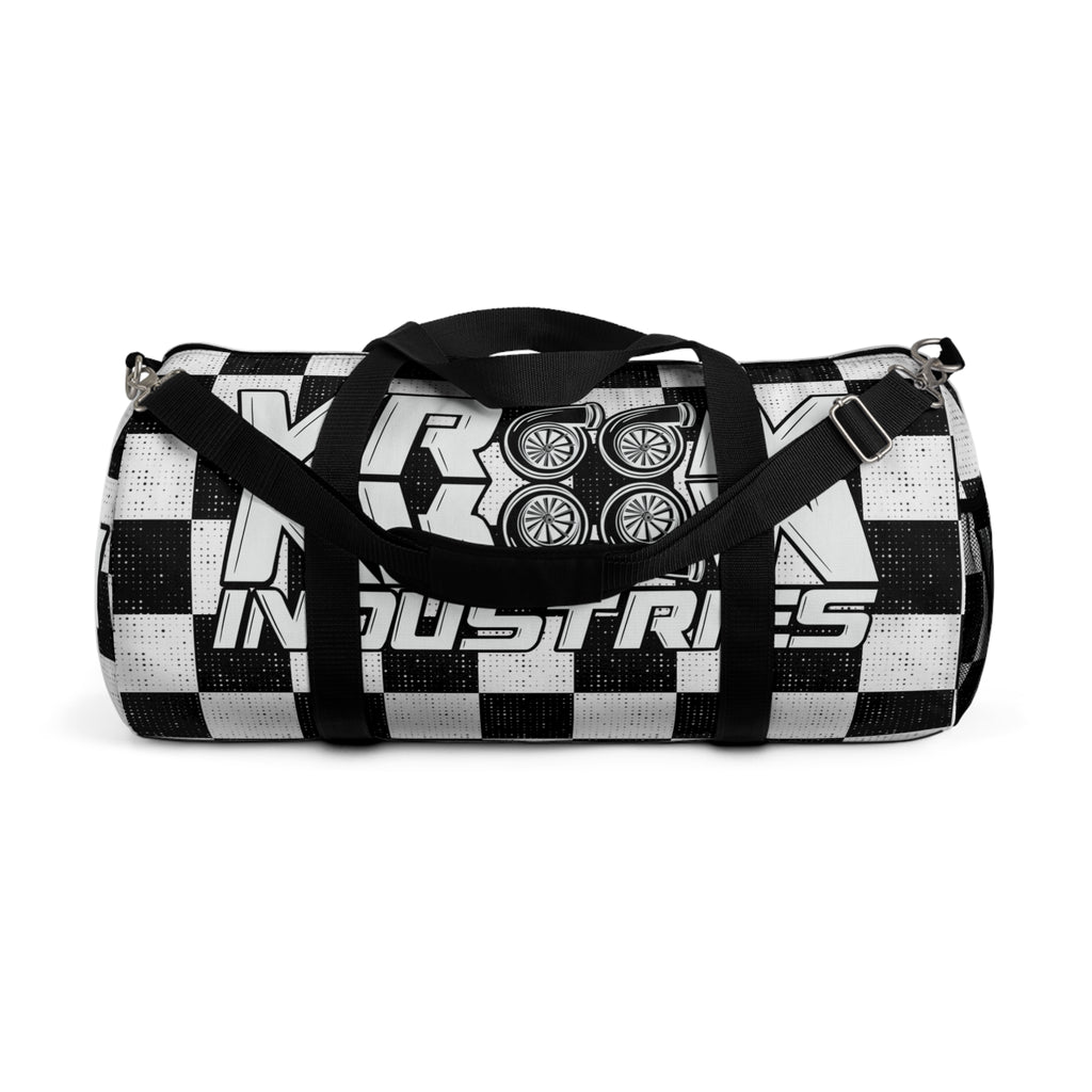 VroomVroom • White & Black Checkered • Duffle Bag