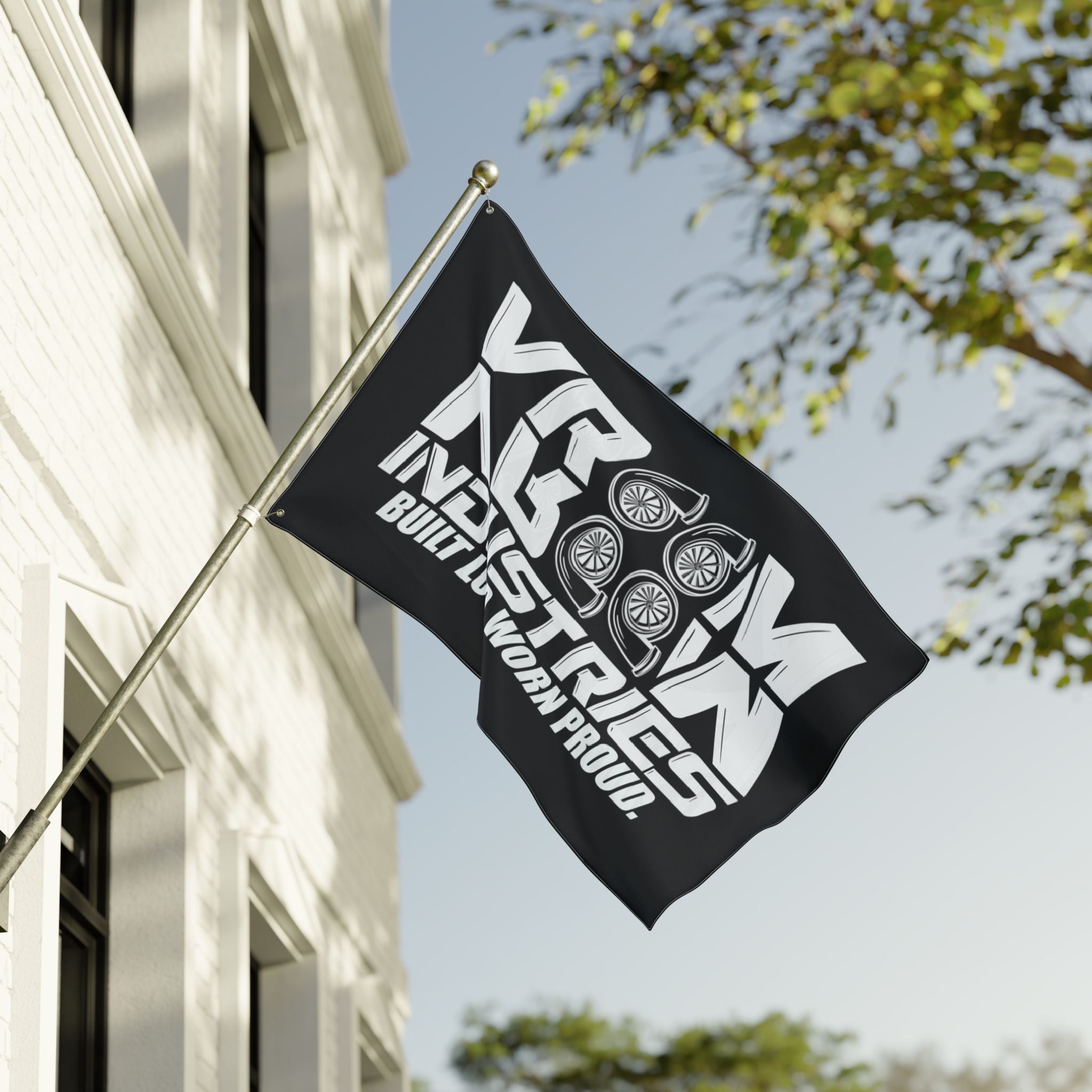 VroomVroom BLWP • White + Black (Same) Flag