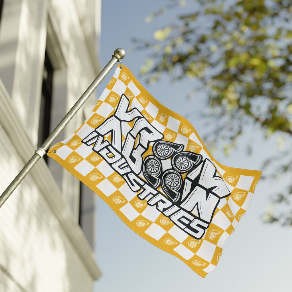 VroomVroom • Yellow + White • Turbo Checkered Flag