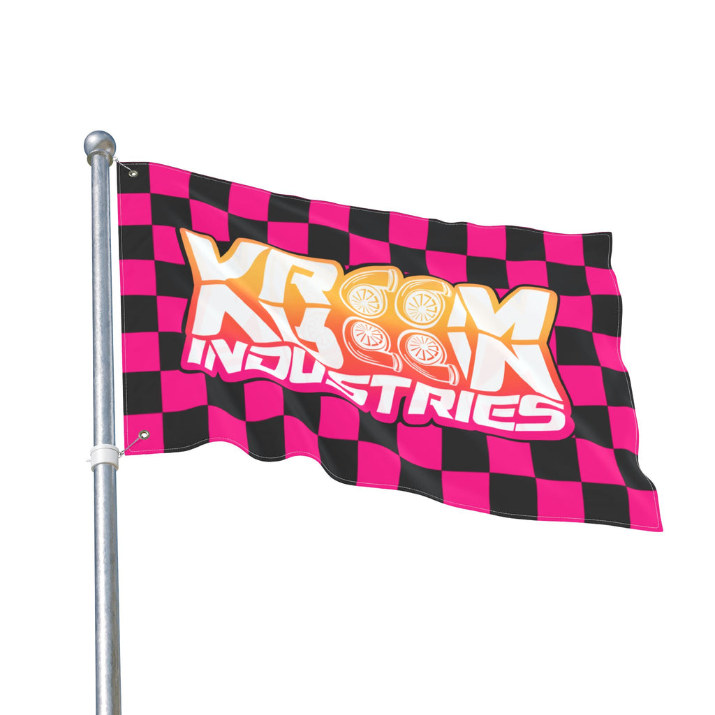 VroomVroom • Pink + Black Sunset Checkered Flag