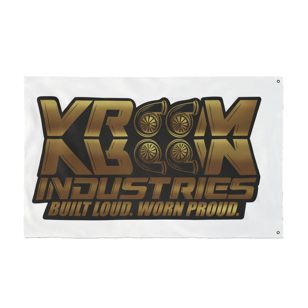 VroomVroom BLWP • White + Gold + Black (Same) Flag