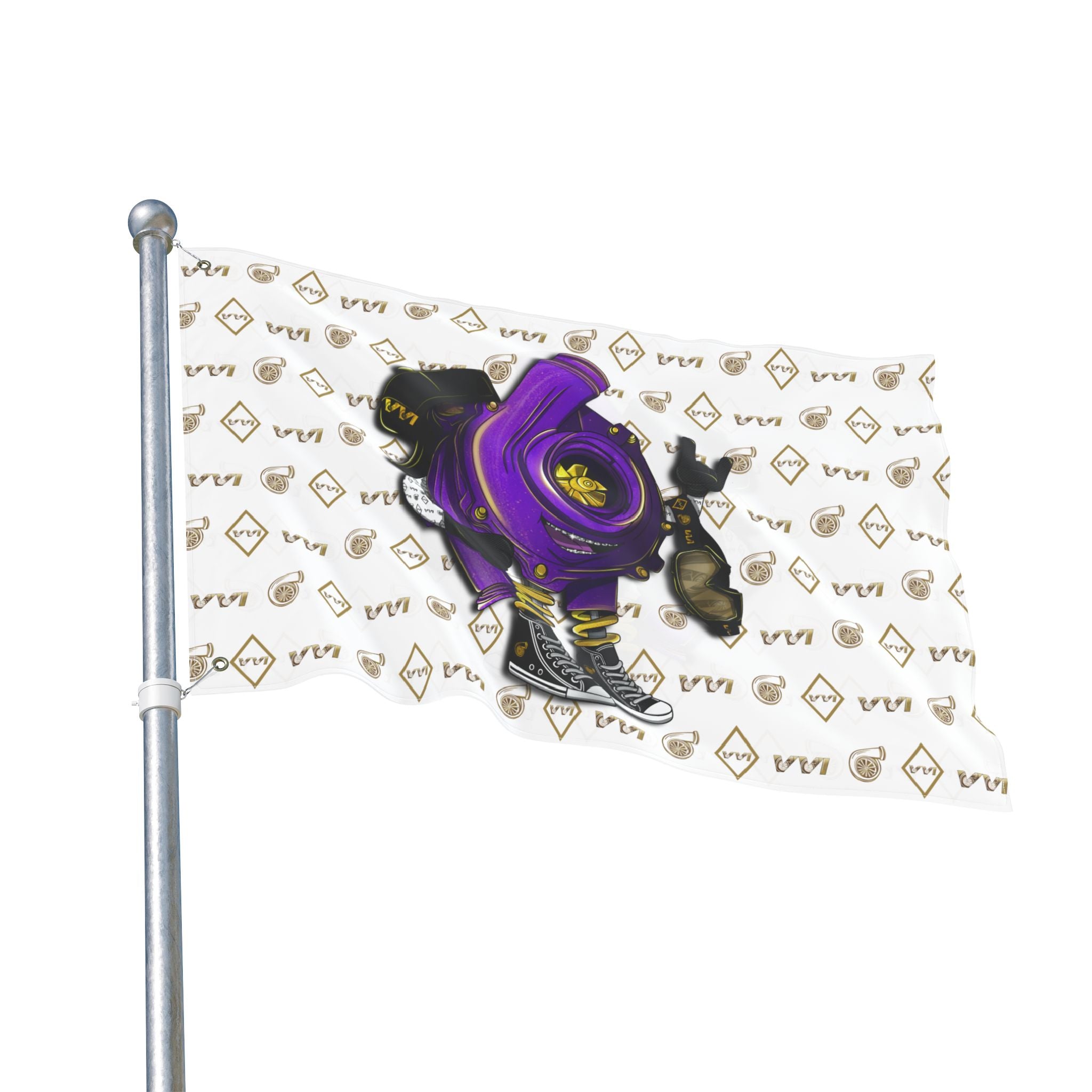 Vroomie Purple • VVI Gold + White (Same) Flag