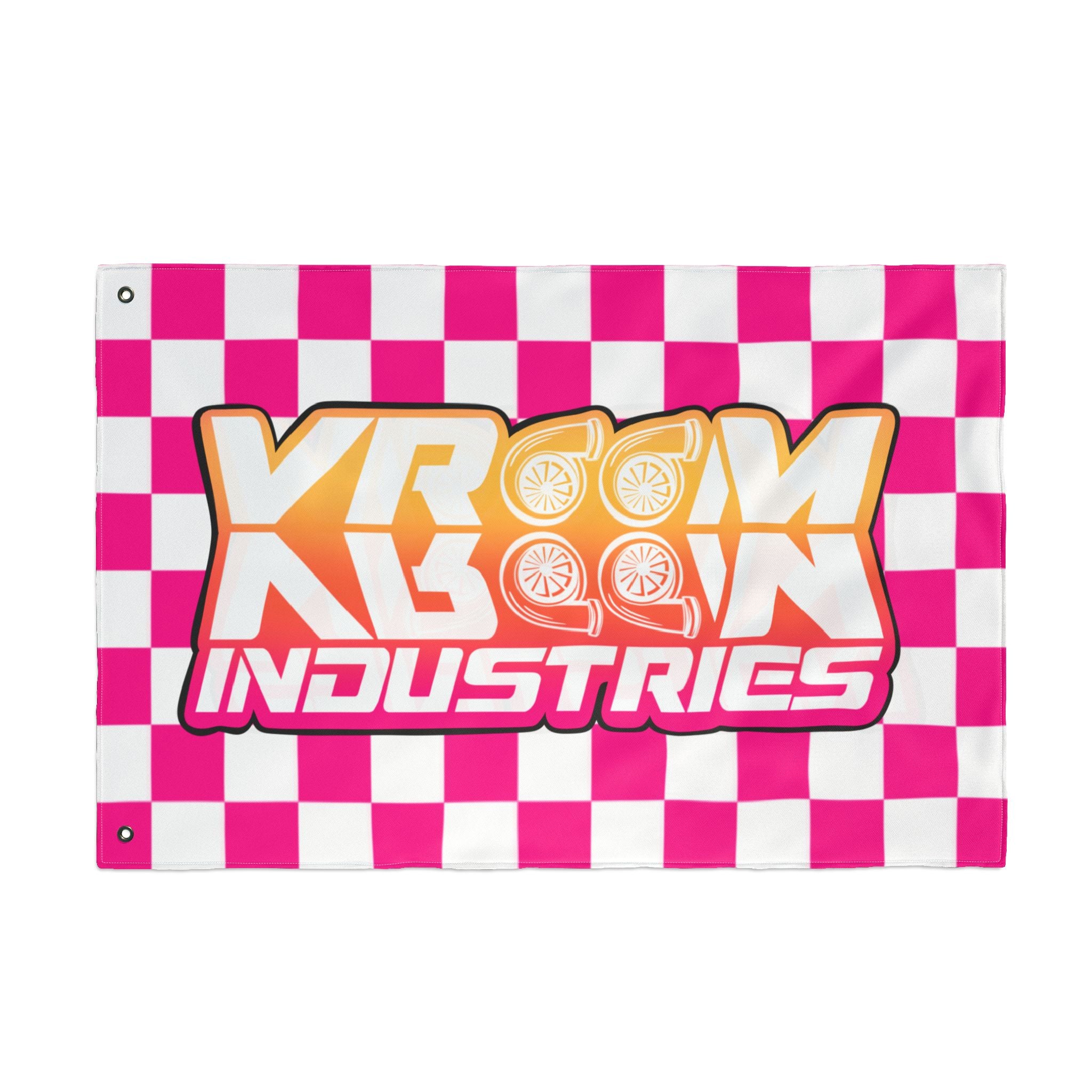VroomVroom • Pink + White Sunset Checkered Flag