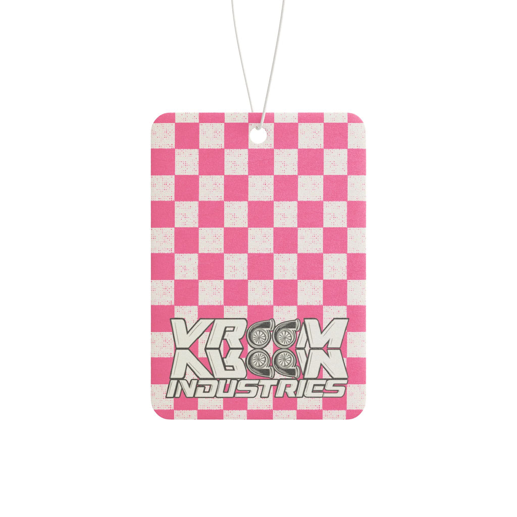 VroomVroom • Pink & White Checkered • Air Freshener