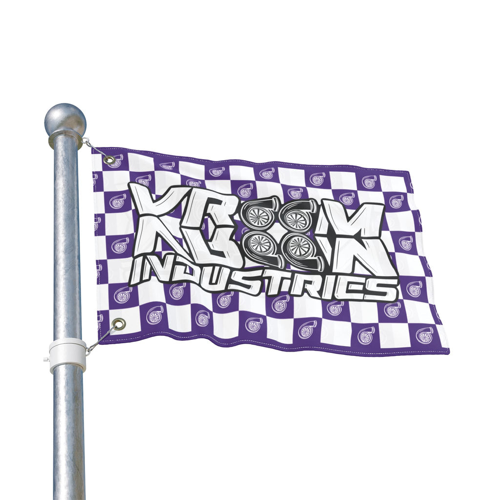 VroomVroom •  Purple + White Turbo Checkered • Flag