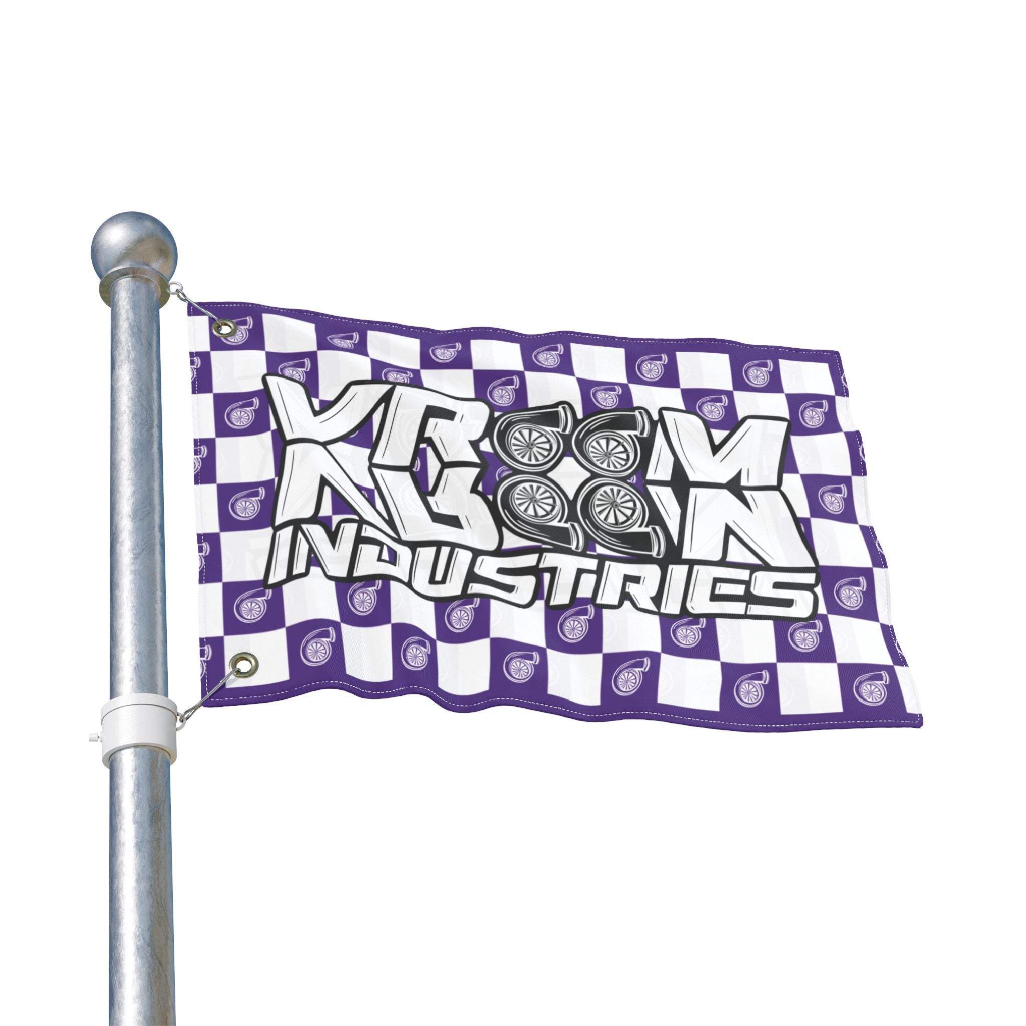 VroomVroom •  Purple + White Turbo Checkered • Flag