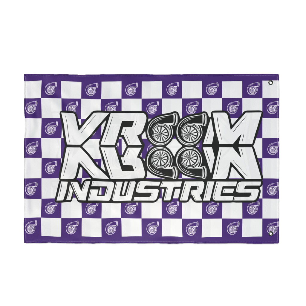 VroomVroom •  Purple + White Turbo Checkered • Flag